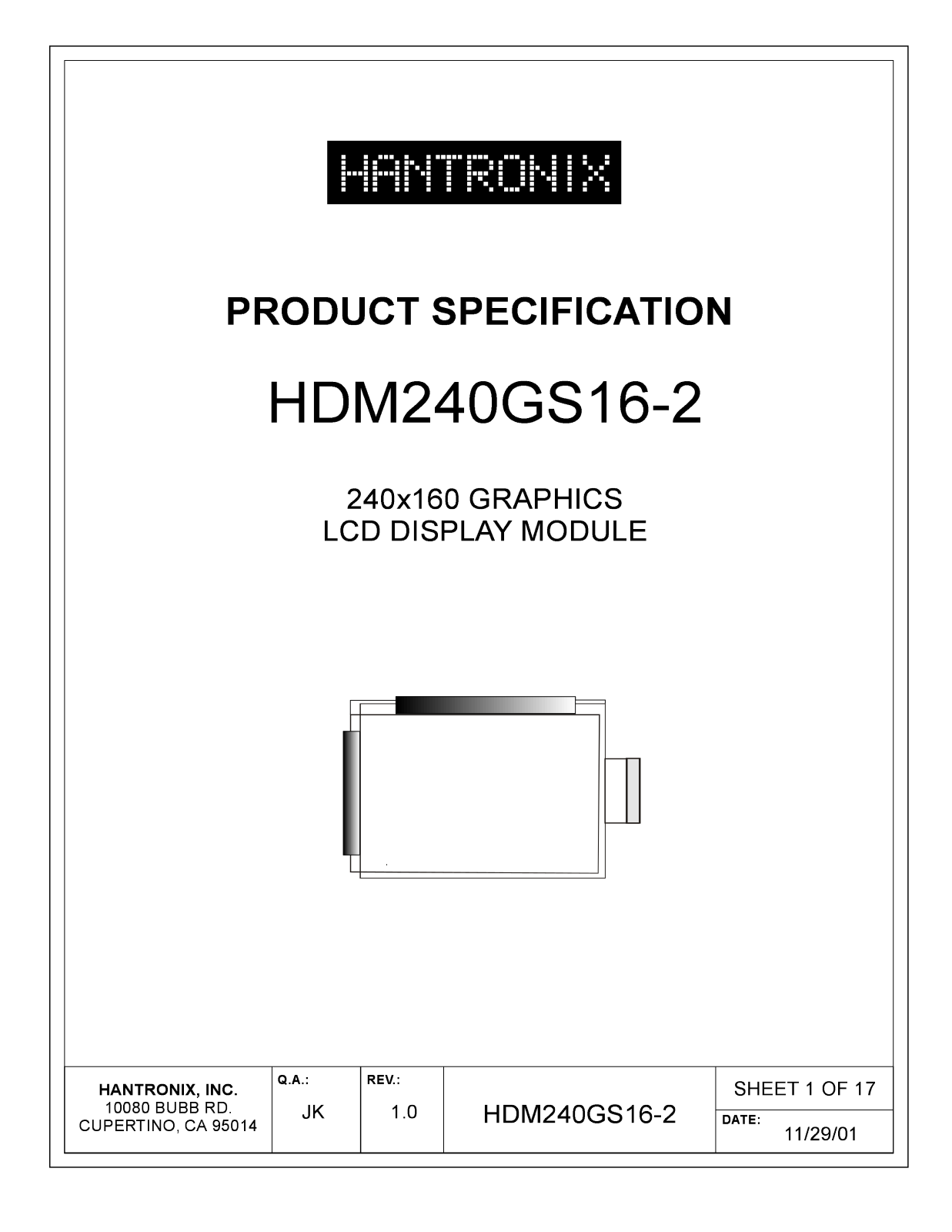 HANTRONIX HDM240GS16-2 Datasheet