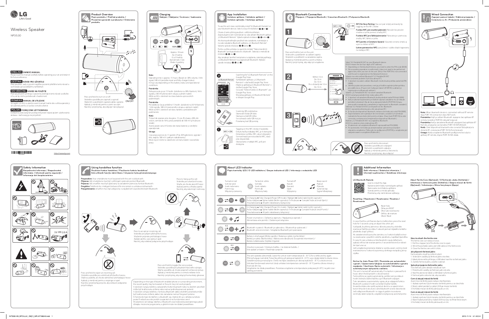 LG NP3530 Owner's Manual