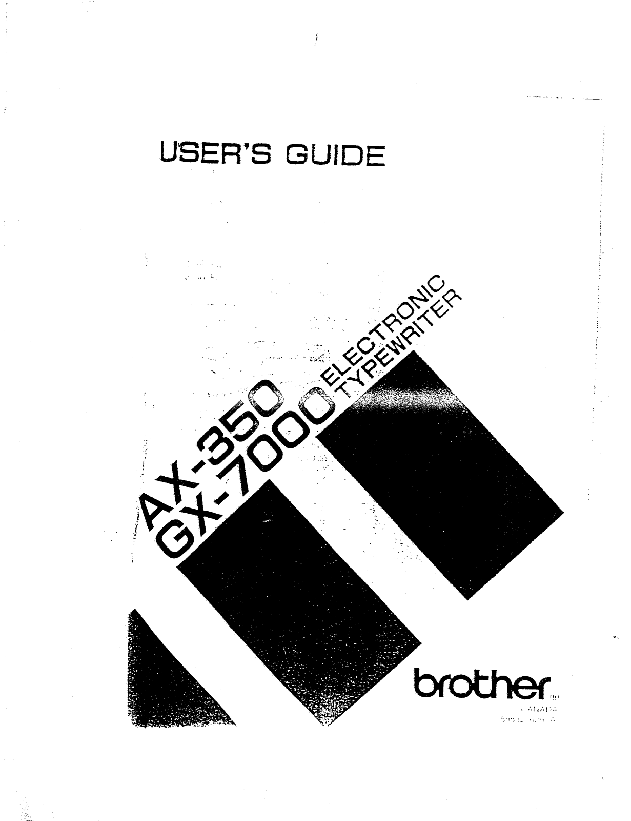 Brother AX-350 Owner's Manual
