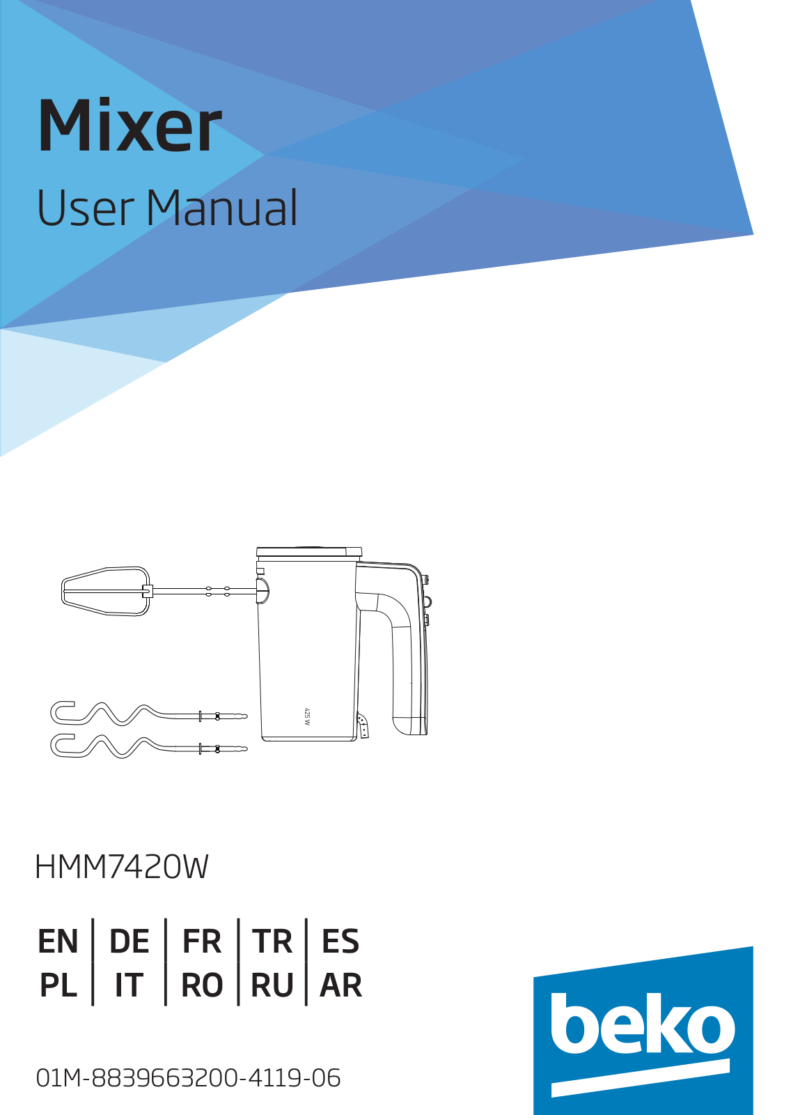 Beko HMM7420W User manual