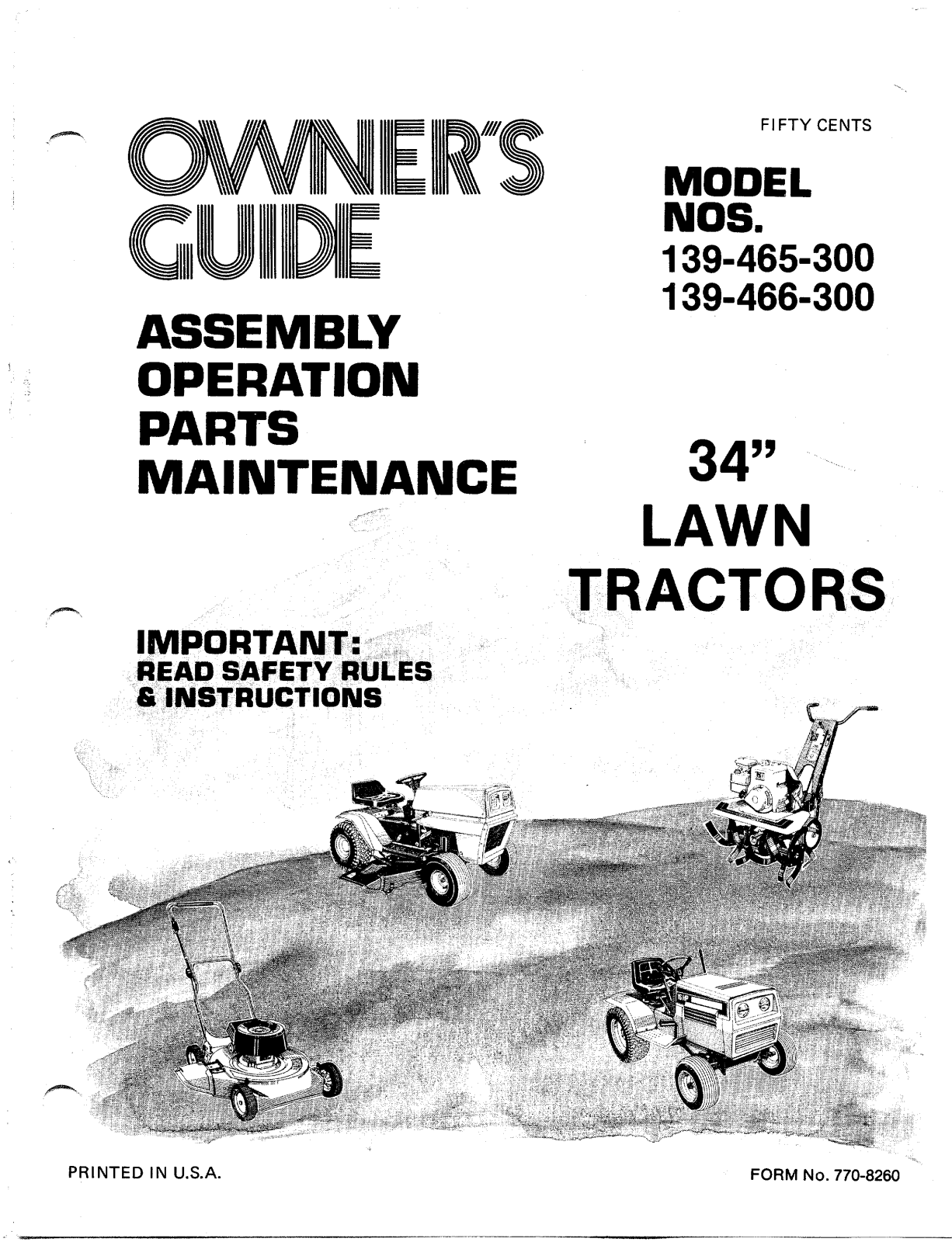 MTD 139-465-300, 139-466-300 User Manual