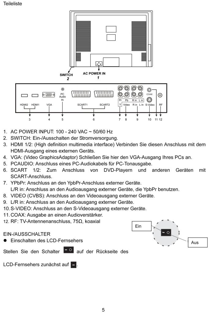 Denver TFD-2627DVBT FULL HD User Manual