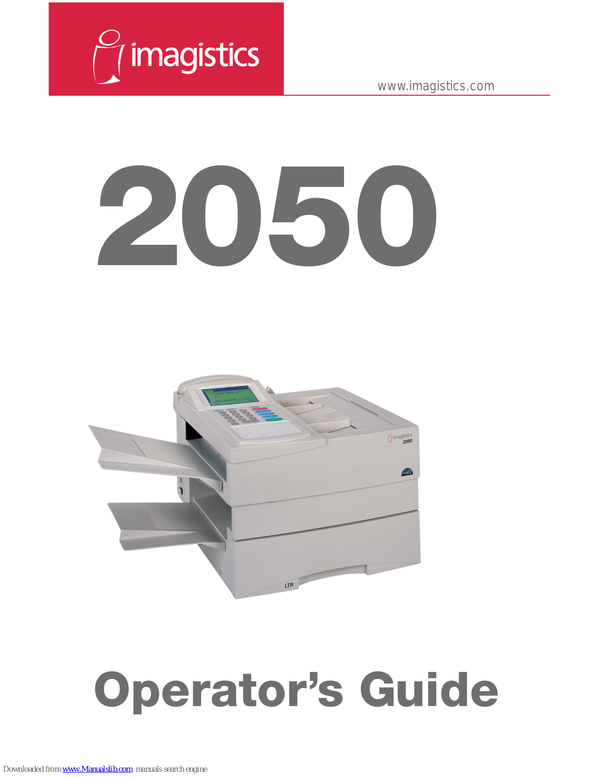 imagistics 2050 Operator's Manual