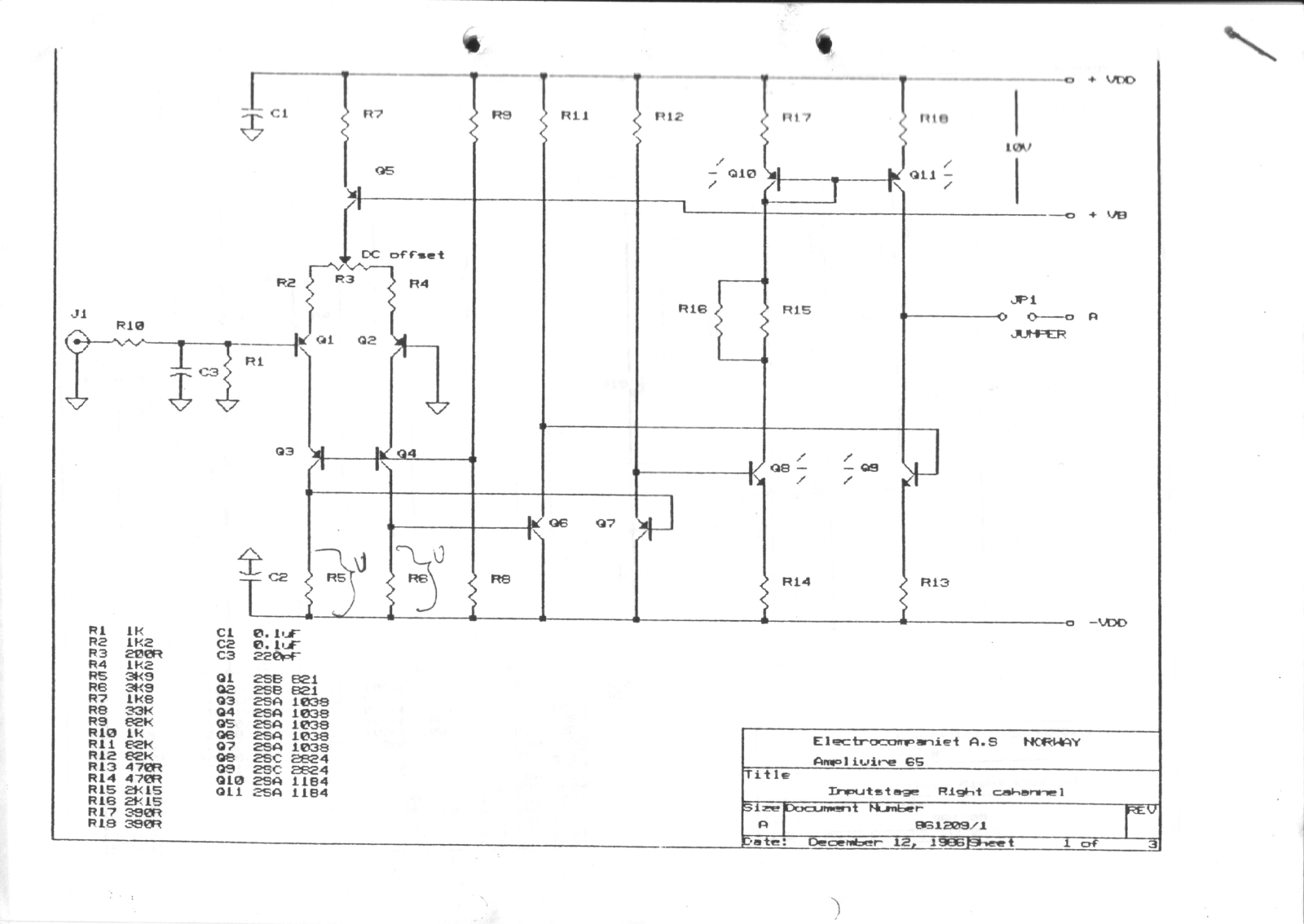 Electrocompaniet aw 65 schematic