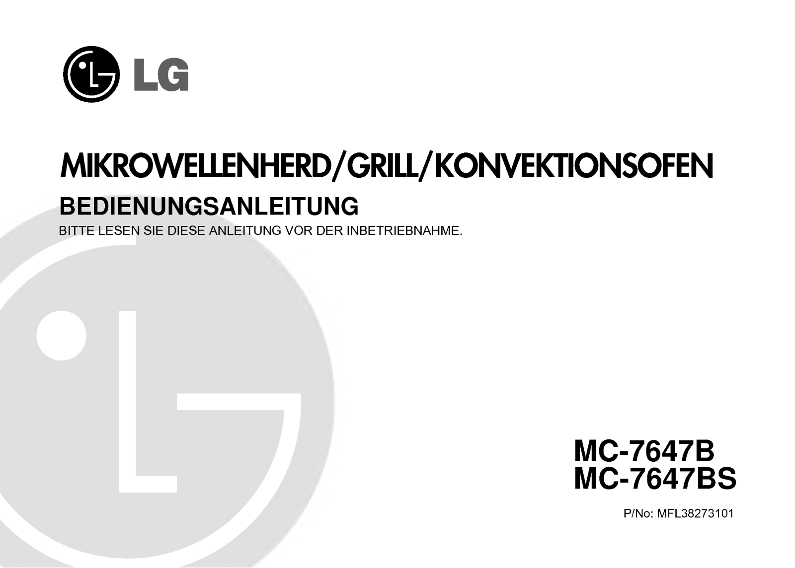 Lg MC-7647B, MC-7647BS User Manual