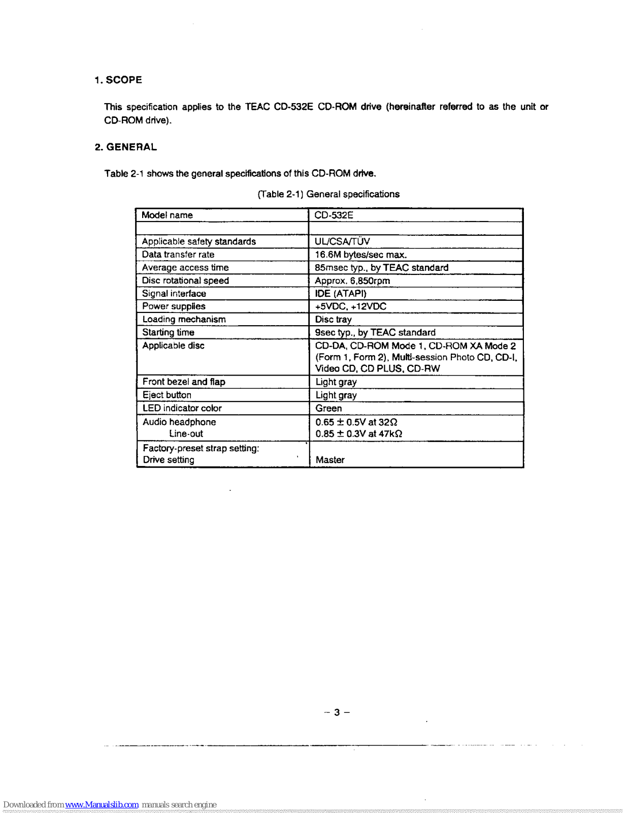 Teac CD-532E User Manual