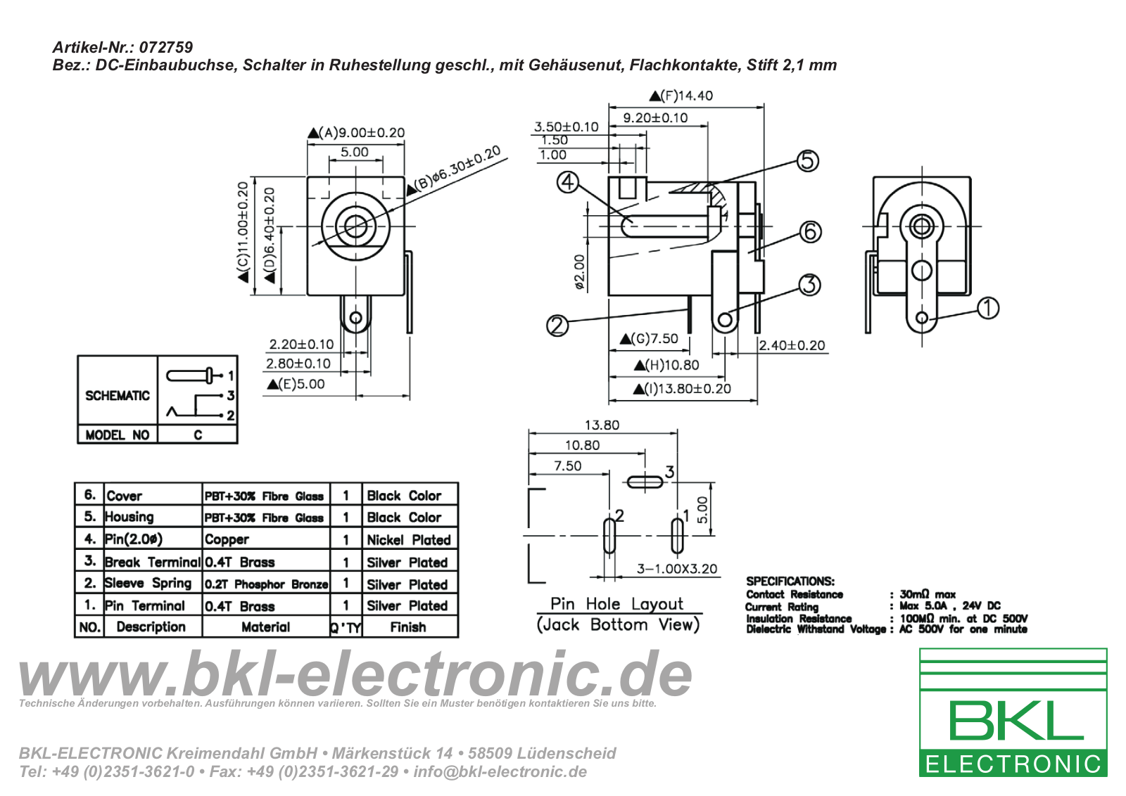 BKL DC-BU 072759 Datasheet - ManualMachine.com