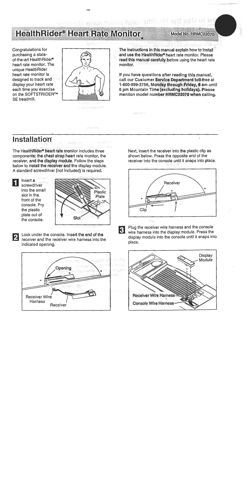 HealthRider HRMC22070 Quick Start Manual