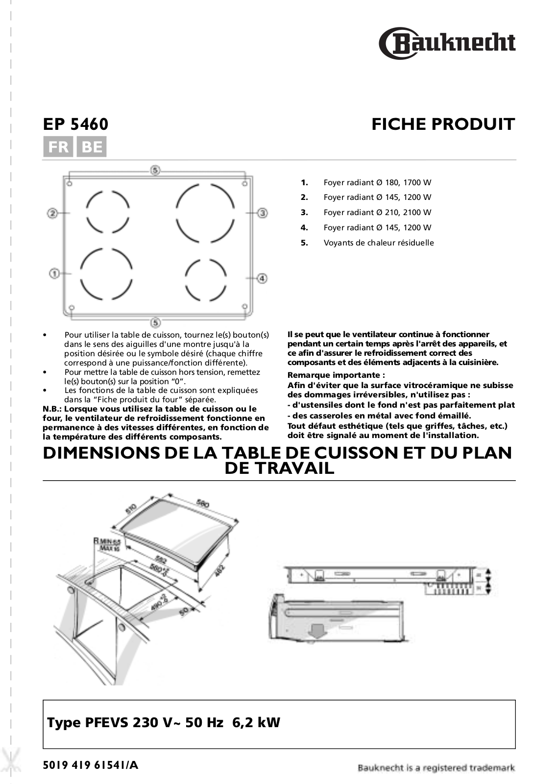 bauknecht EP 5460 User manual