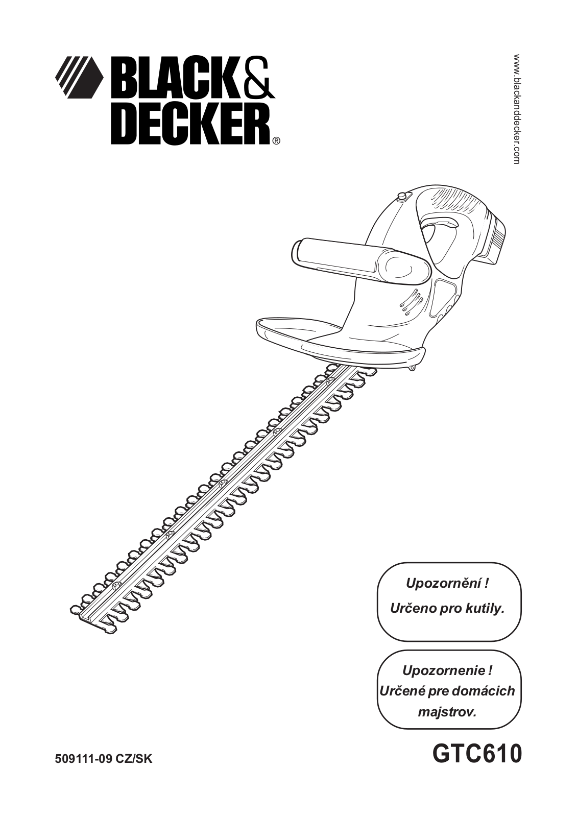 Black & Decker GTC610 User Manual