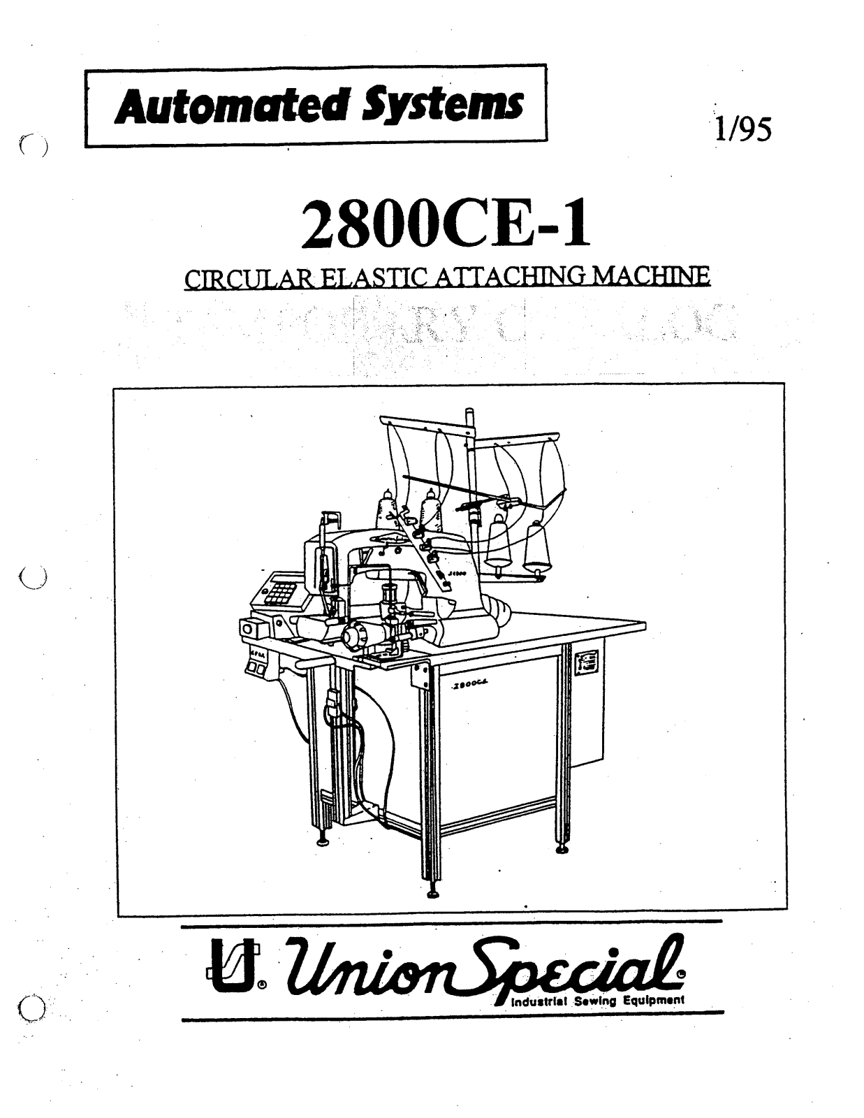 Union Special 2800CE1 Parts List