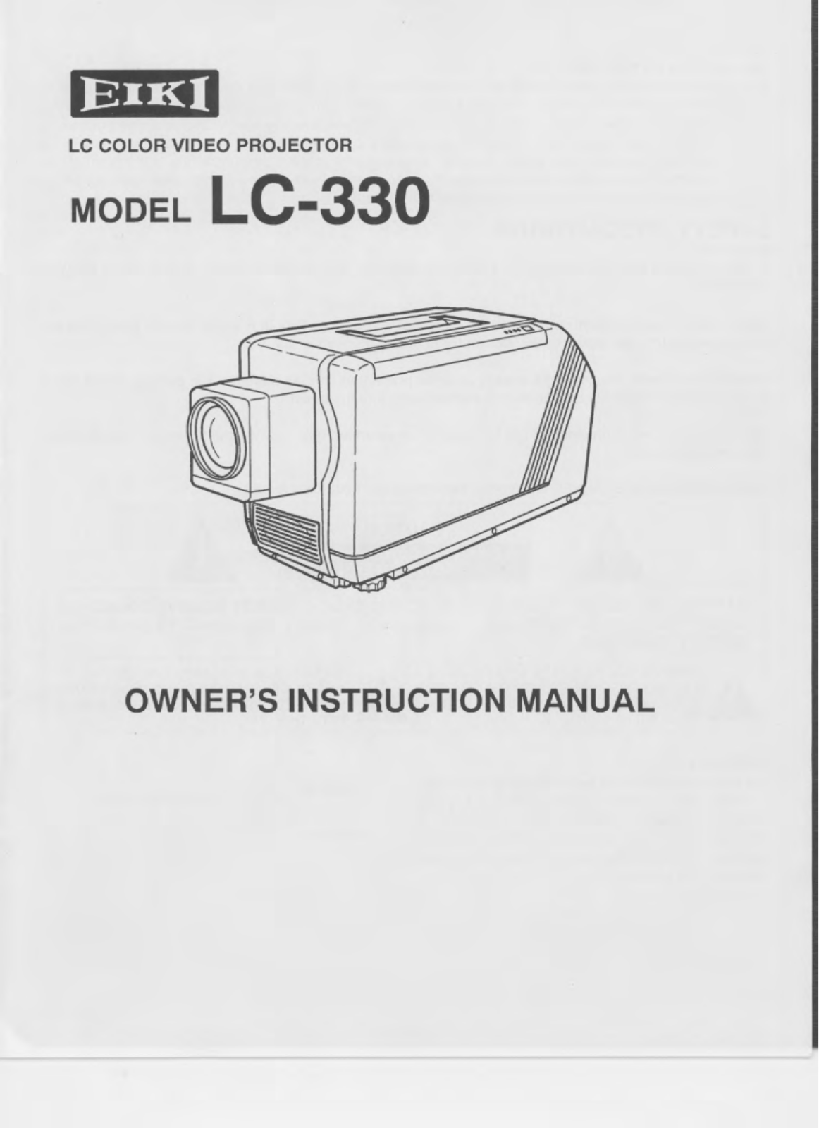 Eiki LC-330 User Manual