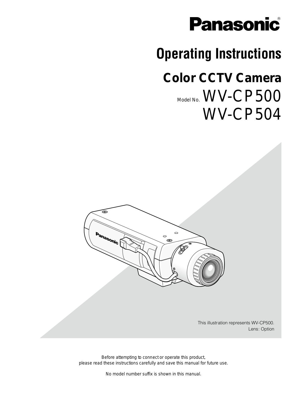 Panasonic WV-CP500 User Manual 2