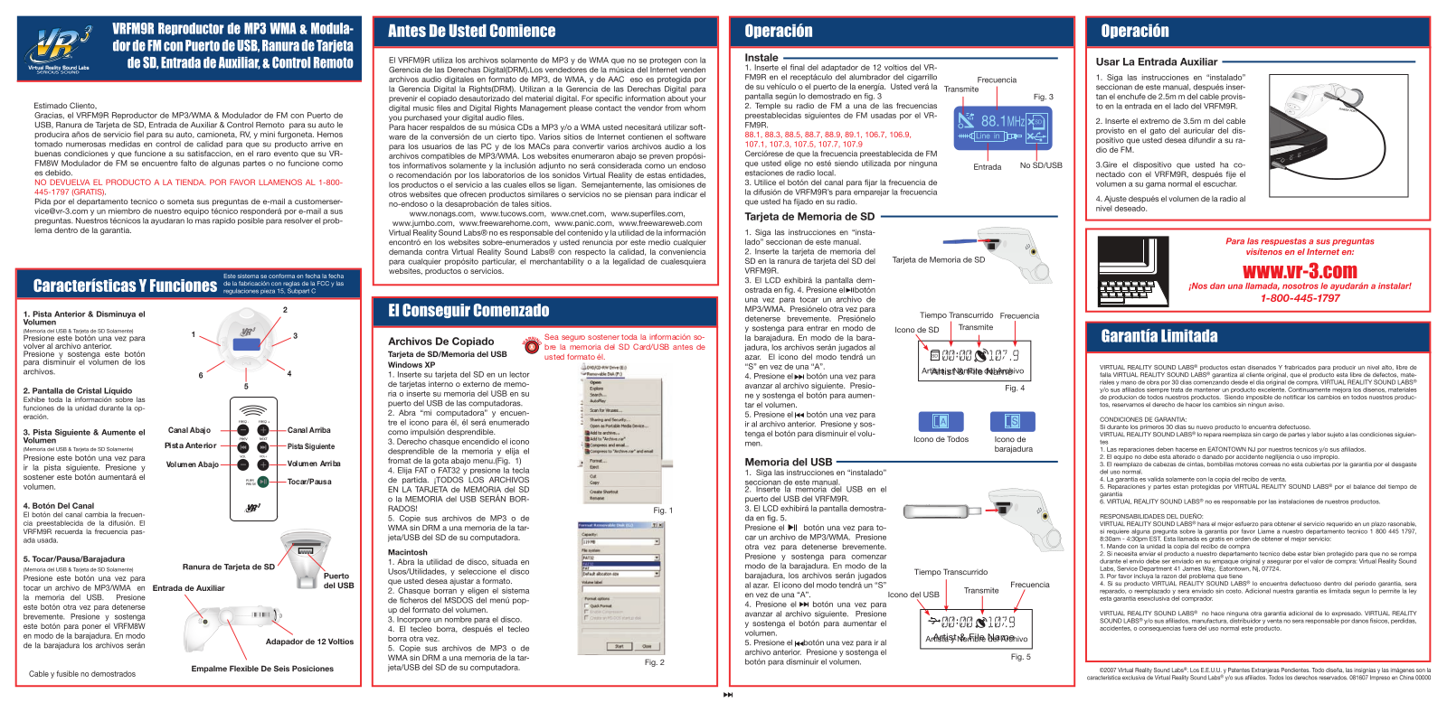 Roadmaster VRFM9R User Manual