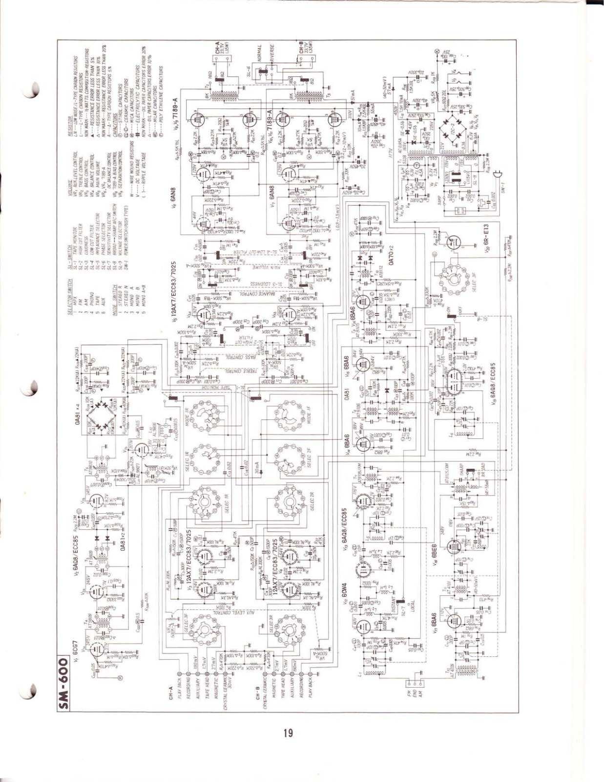 Pioneer SM-600 Schematic