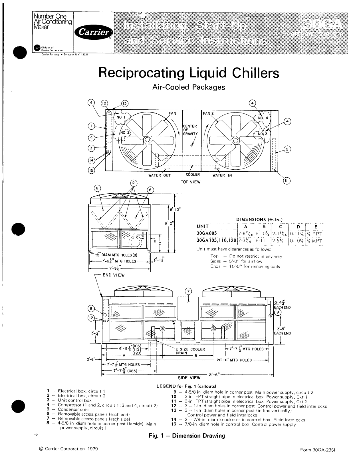 Carrier 30GA User Manual