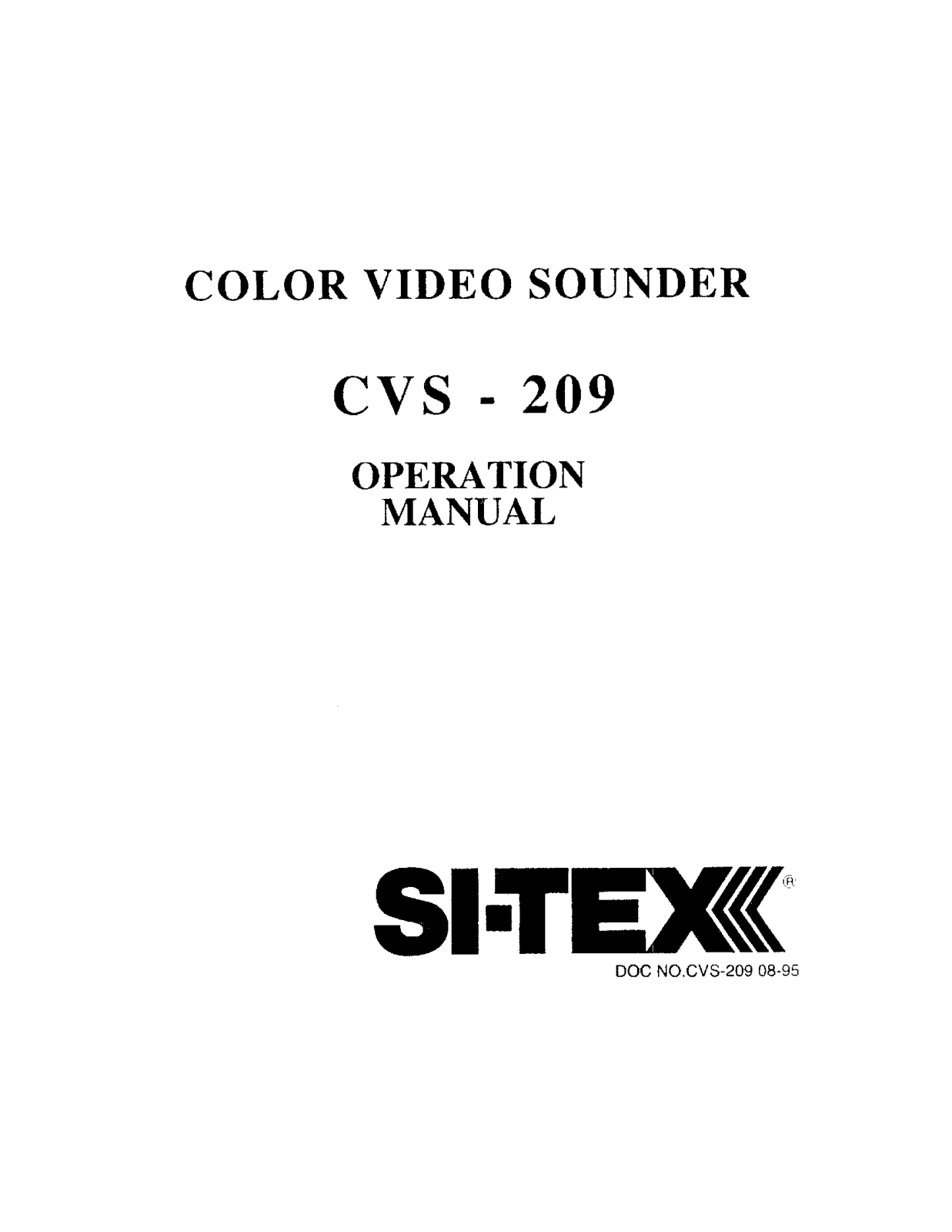 Si-tex CVS-209 User's Manual