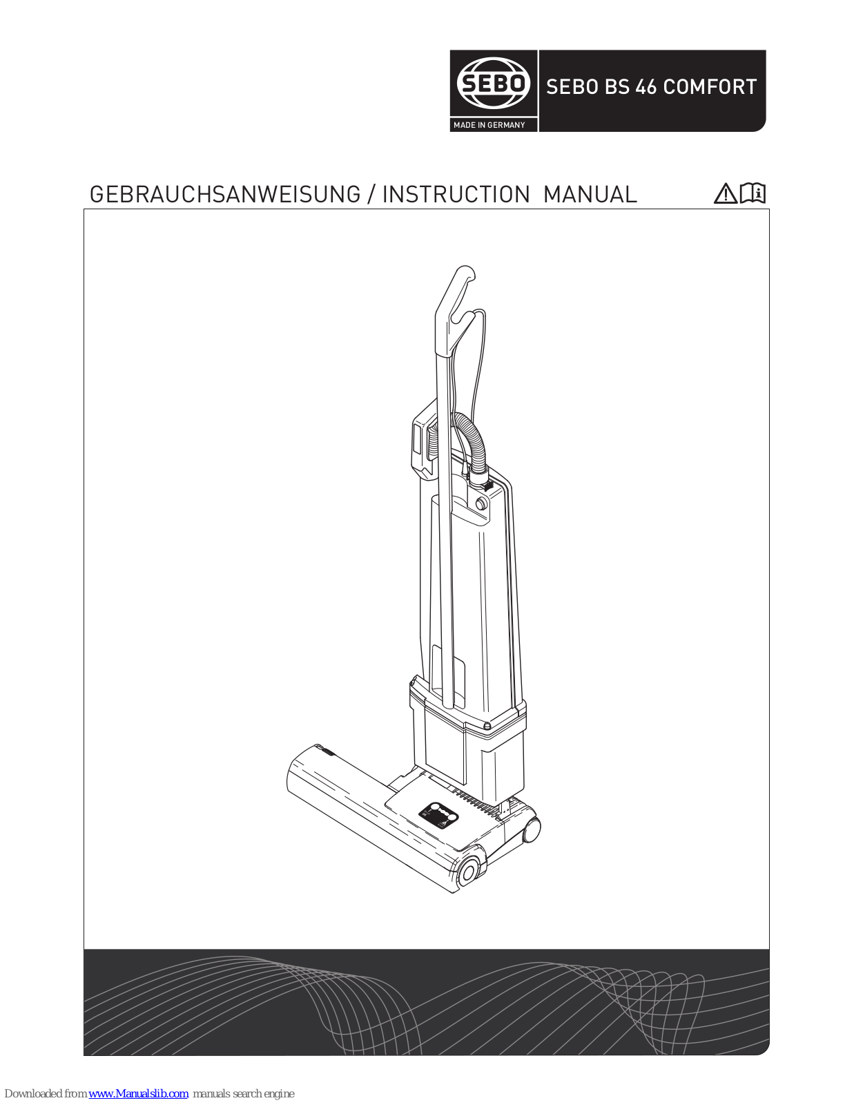 Sebo 370 Comfort,470 Comfort,BS 36 Comfort,BS 46 Comfort,370 COMFORT Instruction Manual