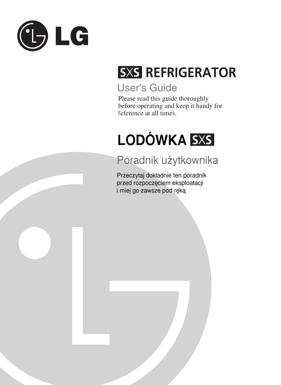 Lg GR-P217-LCAJ User Manual