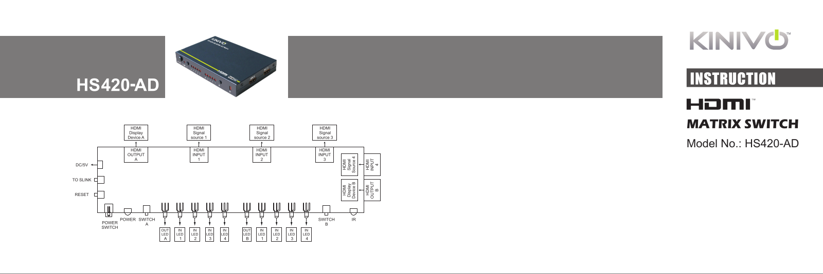 Kinivo HS420-AD User Manual