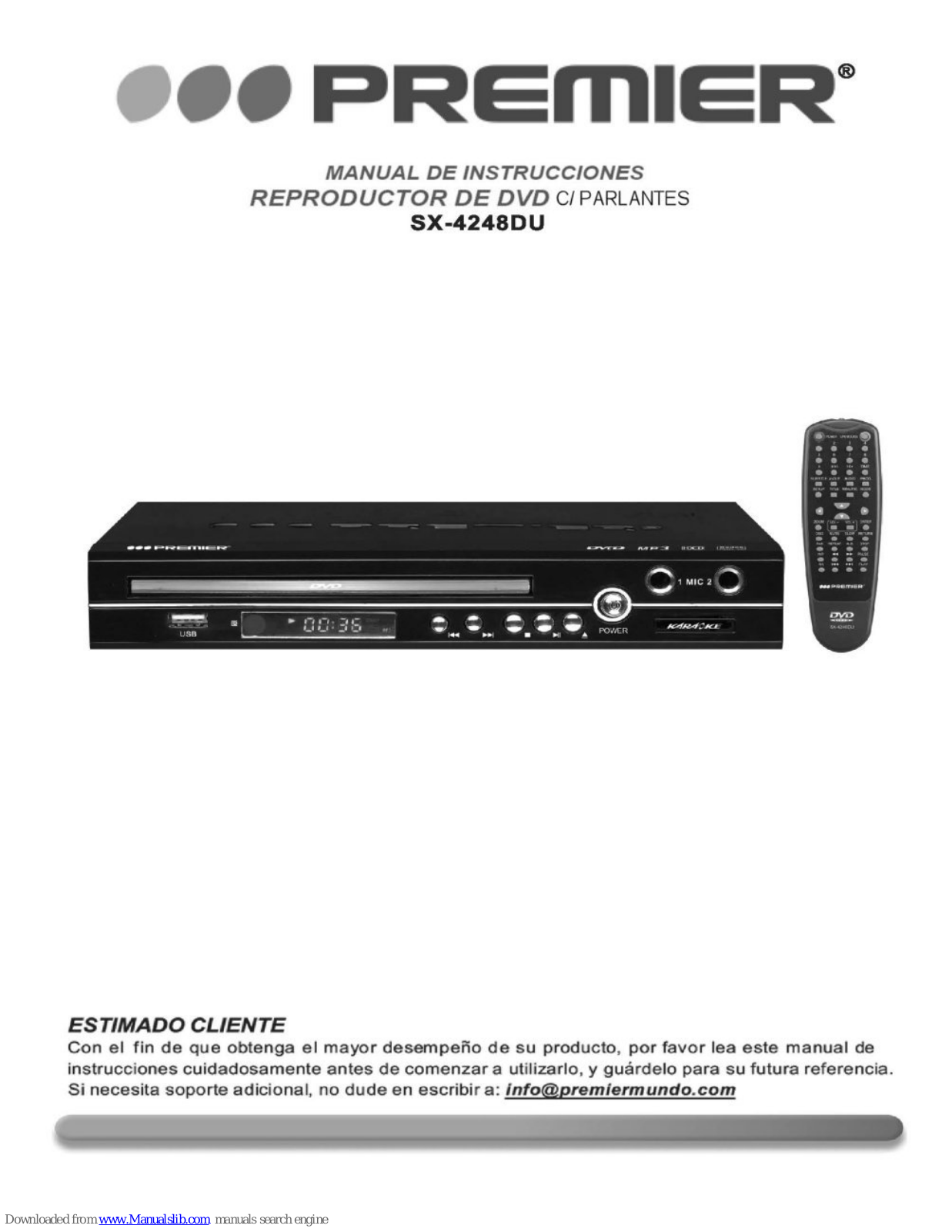 Premier SX-4248DU Instruction Manual - ManualMachine.com