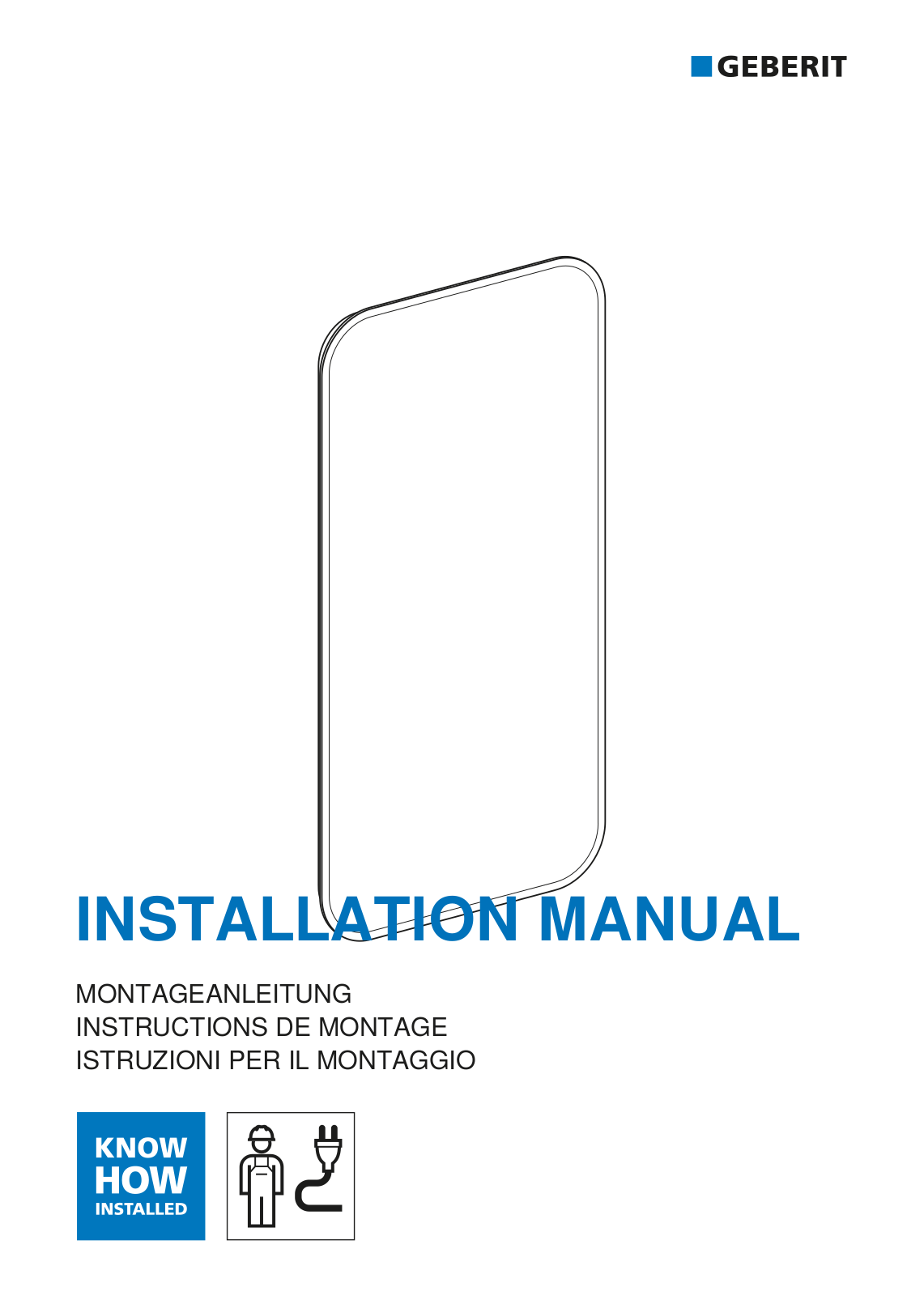 Geberit 824360000, 824300000 INSTALLATION MANUAL