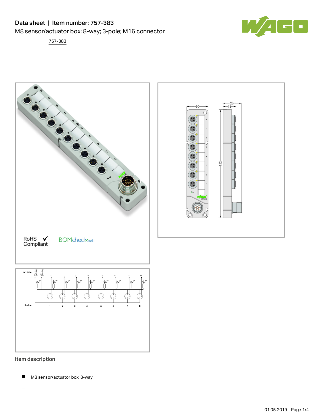 Wago 757-383 Data Sheet