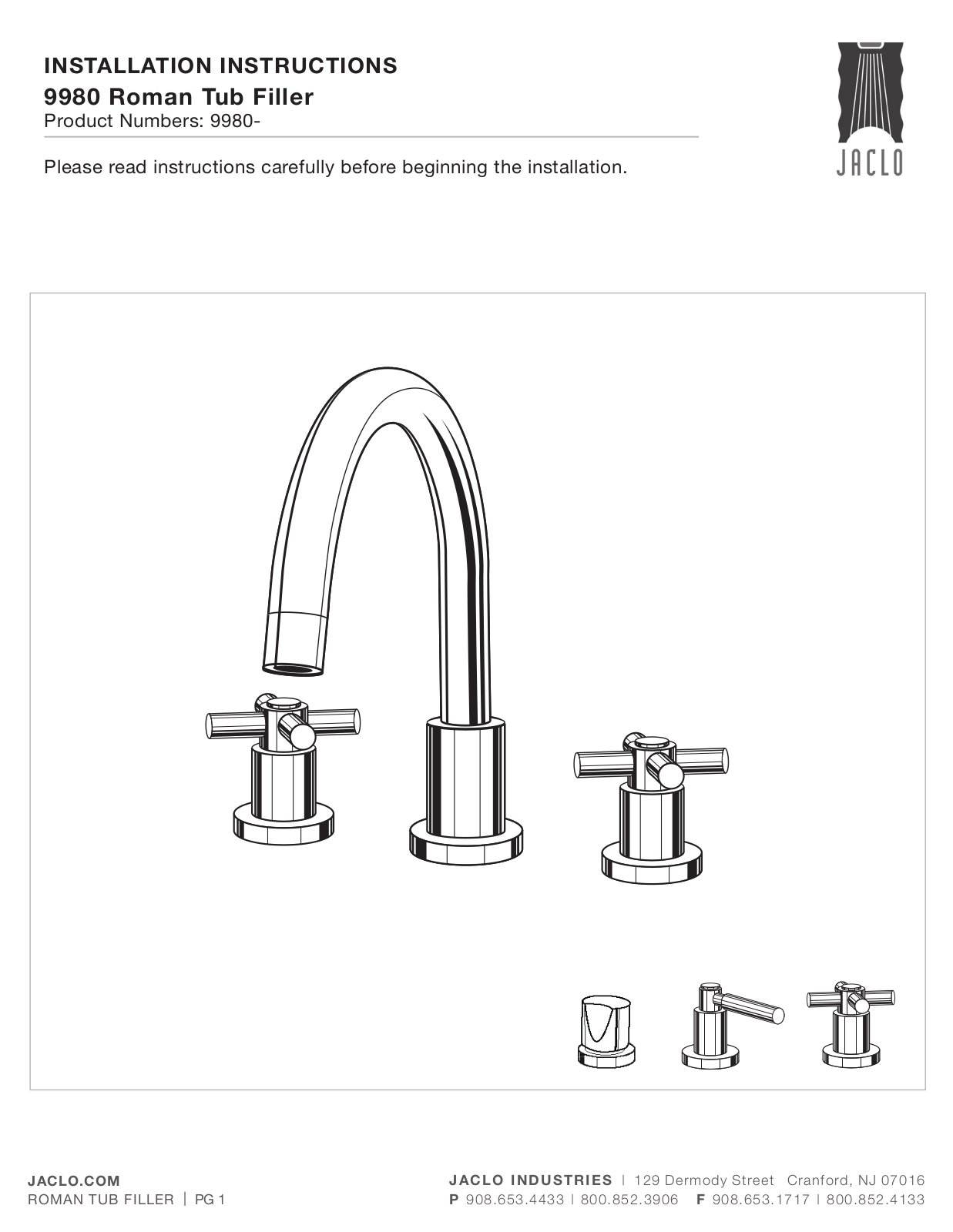 Jaclo 9980-456 User Manual