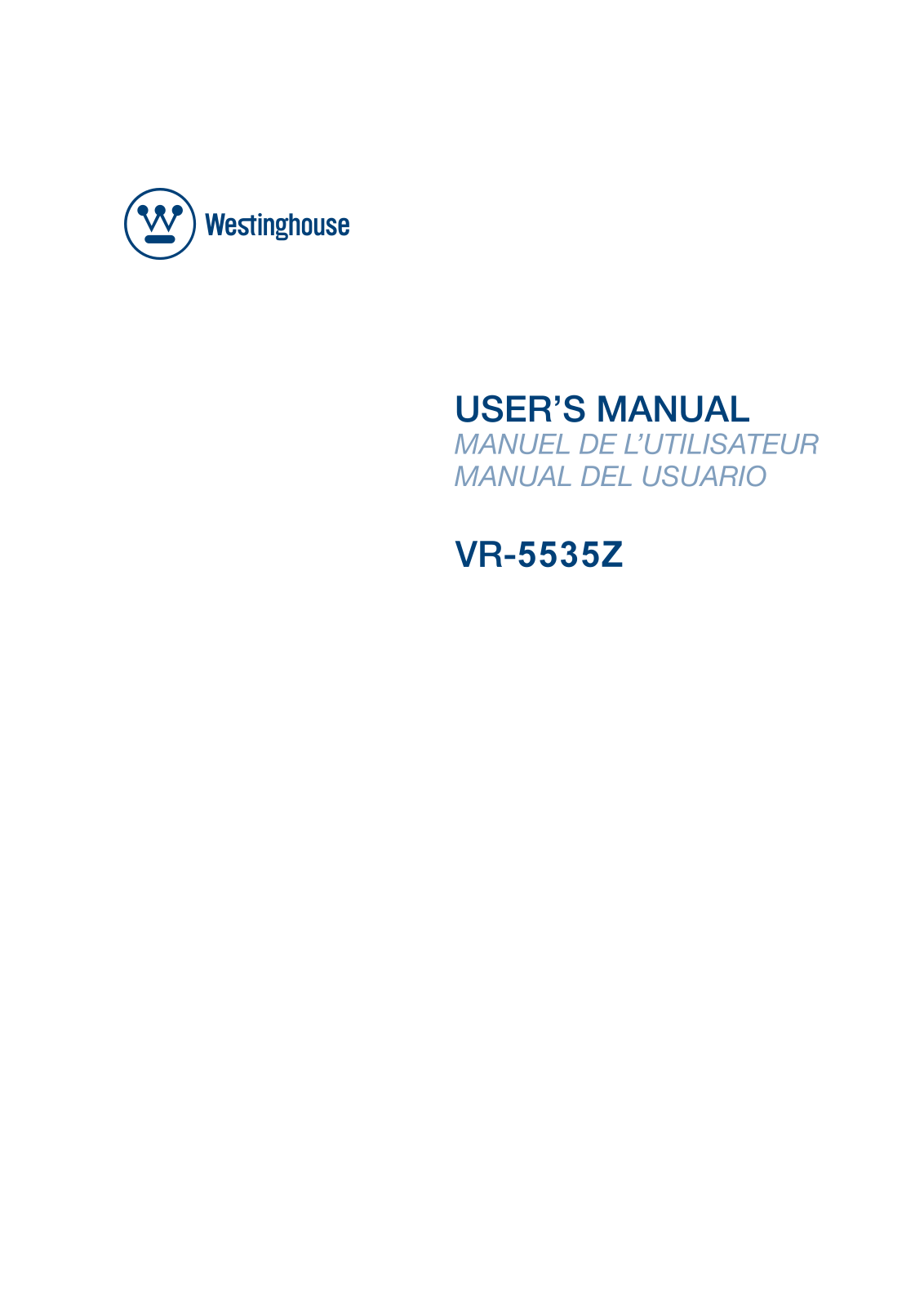 Westinghouse Digital VR-5535Z User Manual