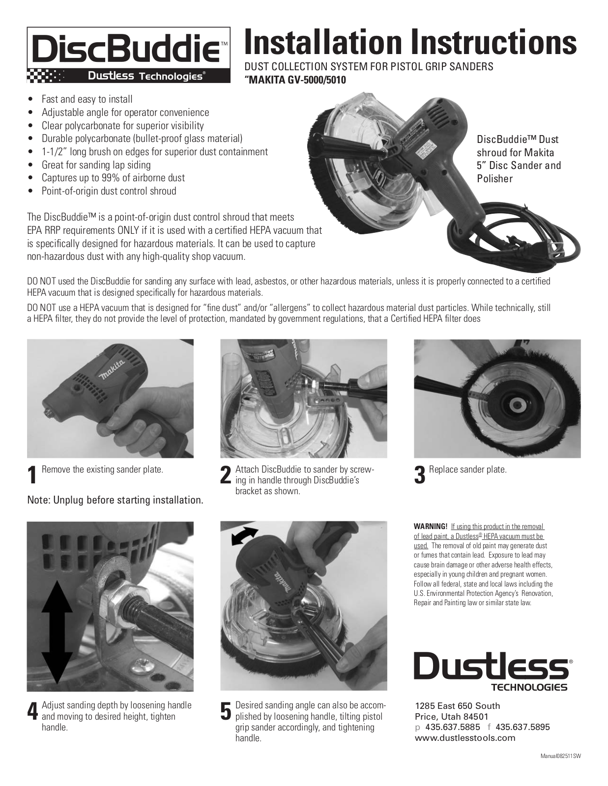 Dustless DiscBuddie User Manual