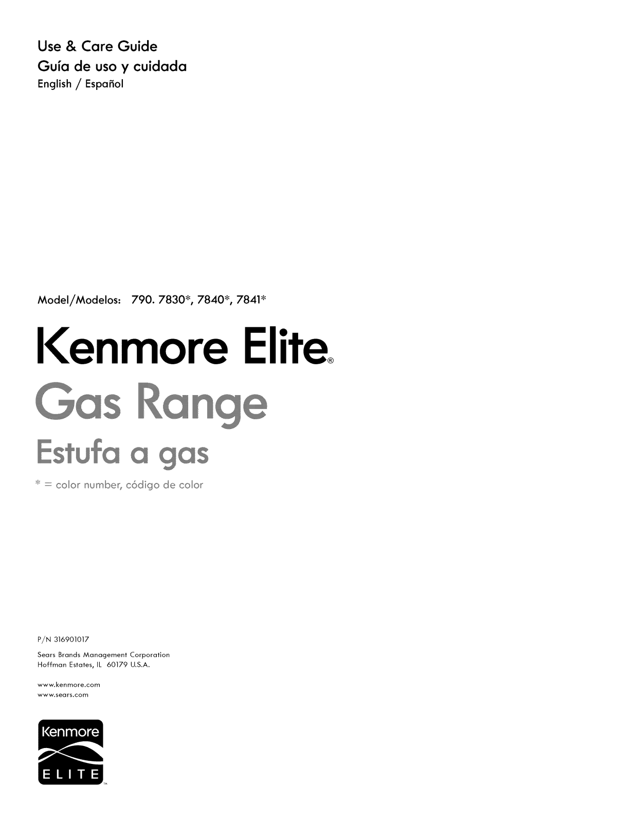 Kenmore Elite 79078413013, 79078413012, 79078413011, 79078413010, 79078409012 Owner’s Manual
