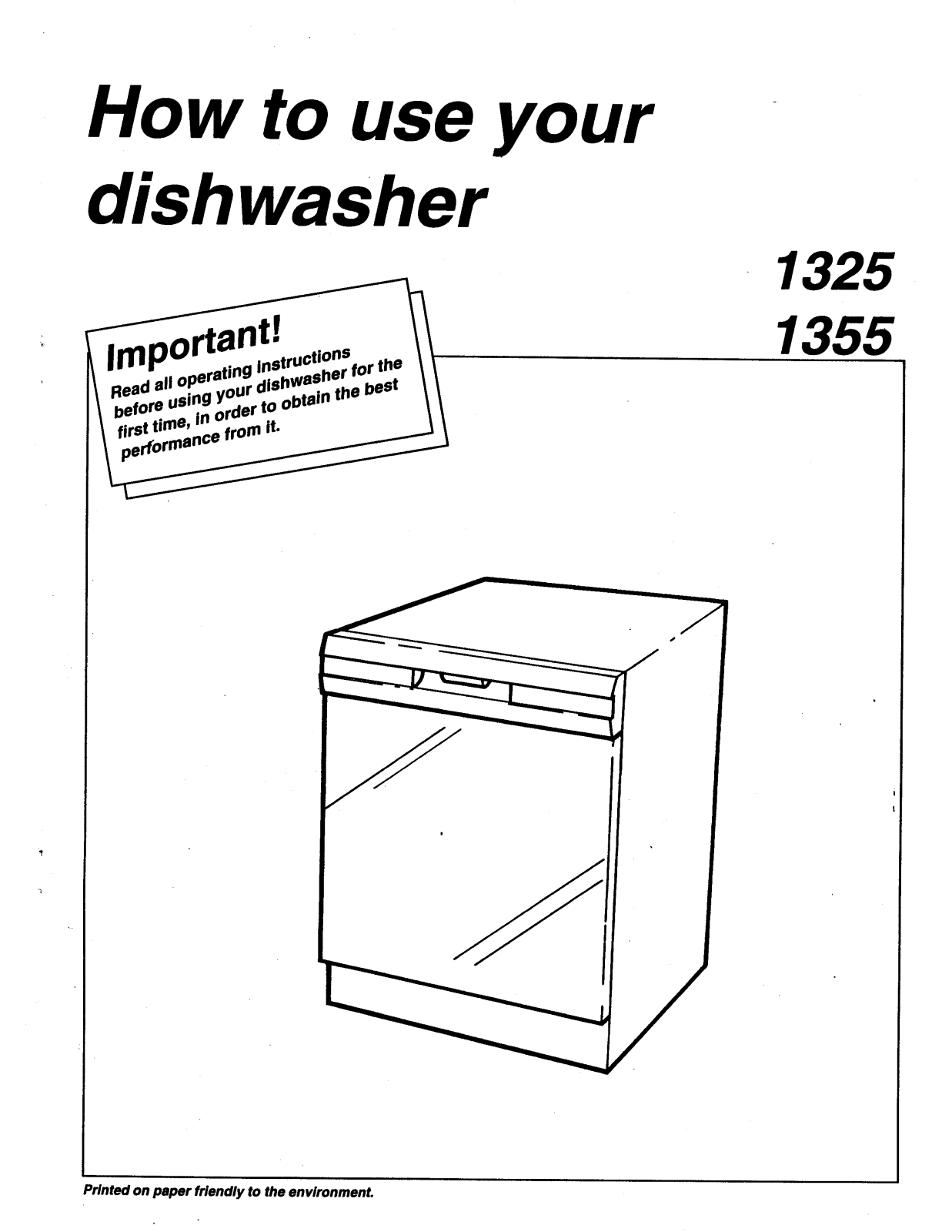 Asko 1325, 1355 User Manual