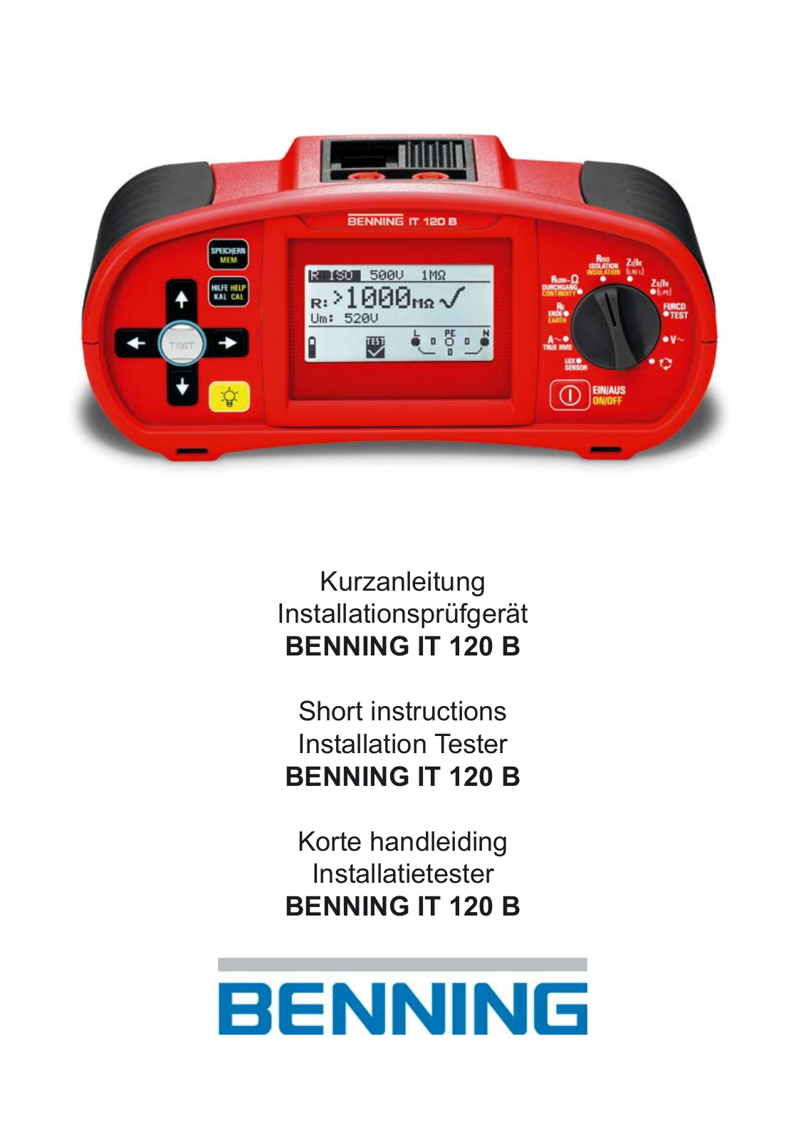 Benning IT 120 B User guide