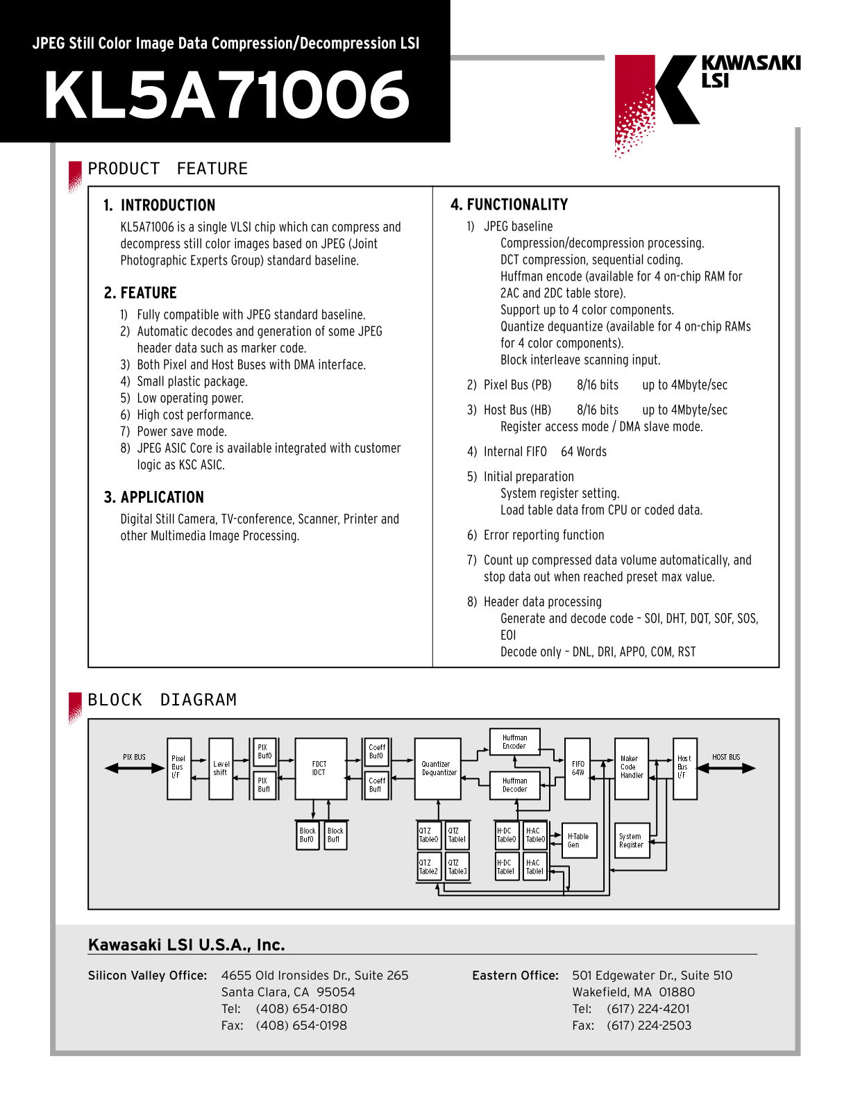 Kawasaki LSI KL5A71006 Datasheet