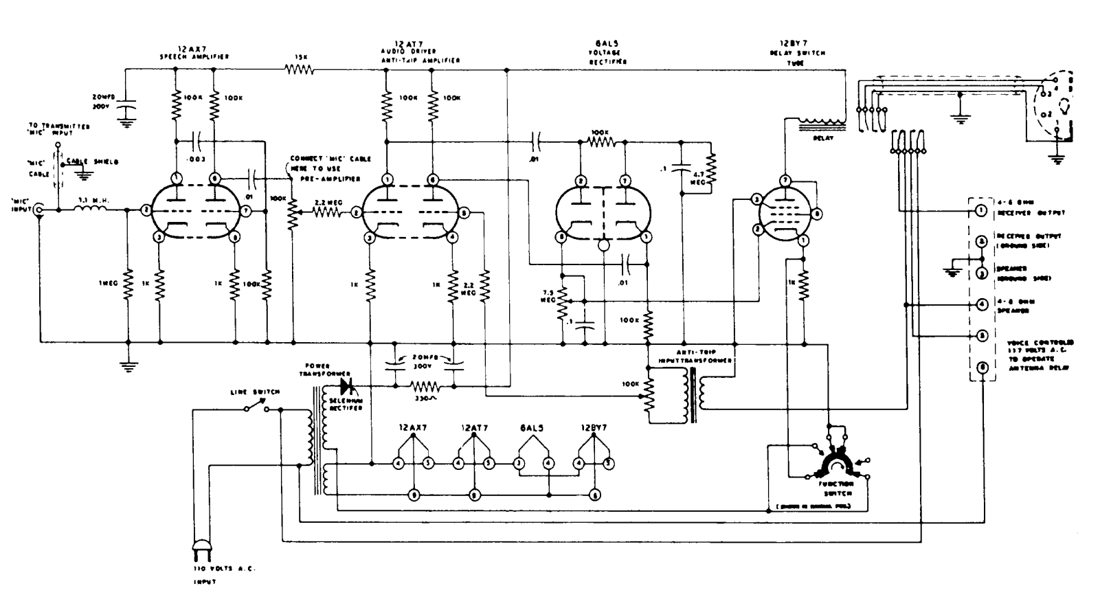 Heath Company VX-1 Schematic