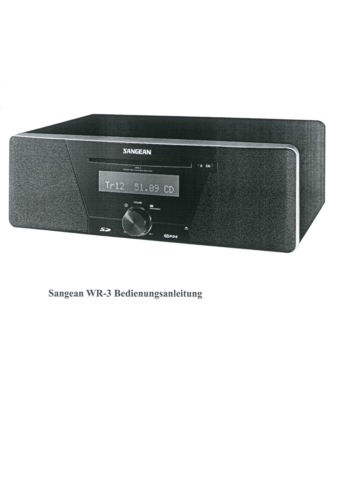 Sangean WR-3 User manual