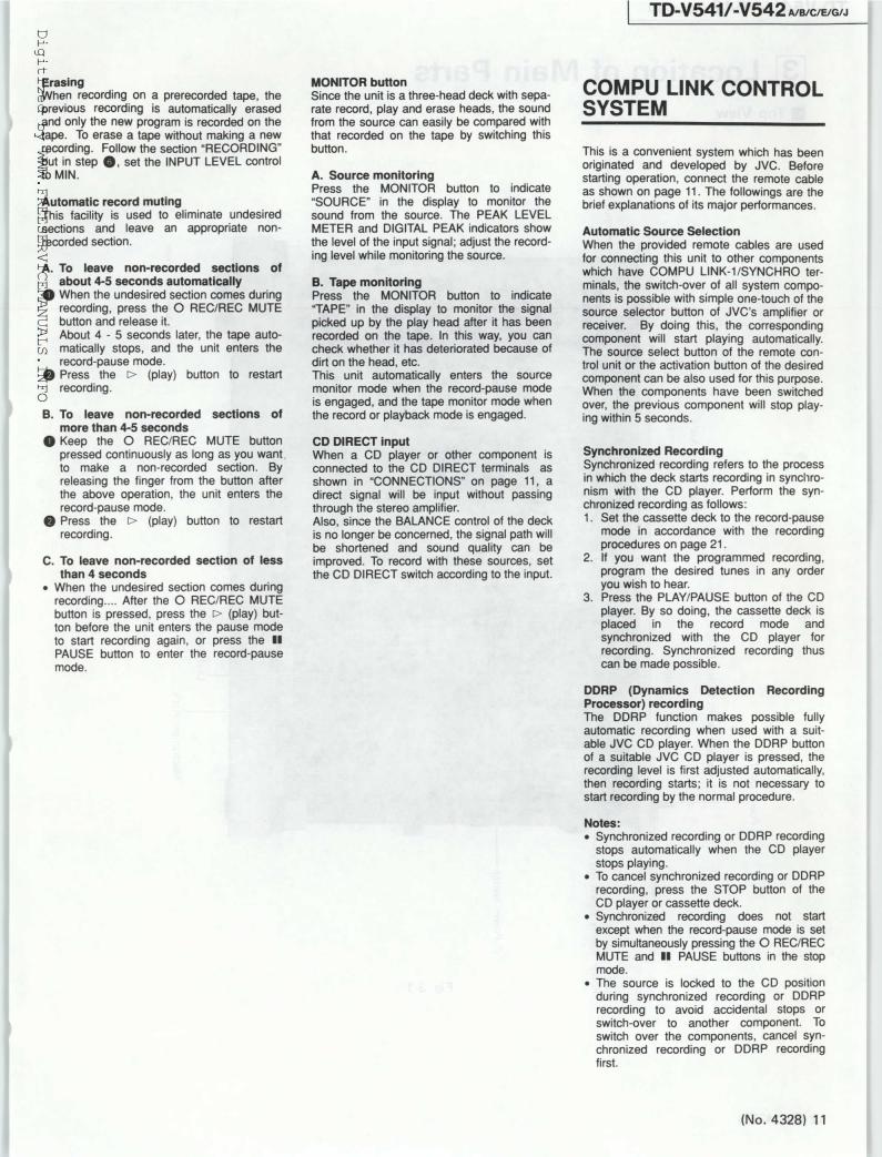 JVC TD-V541, TD-V542 Service Manual