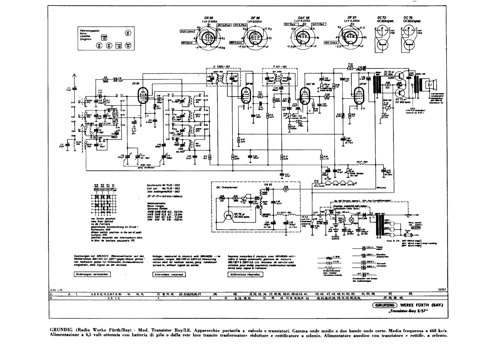 Grundig boy e57 schematic