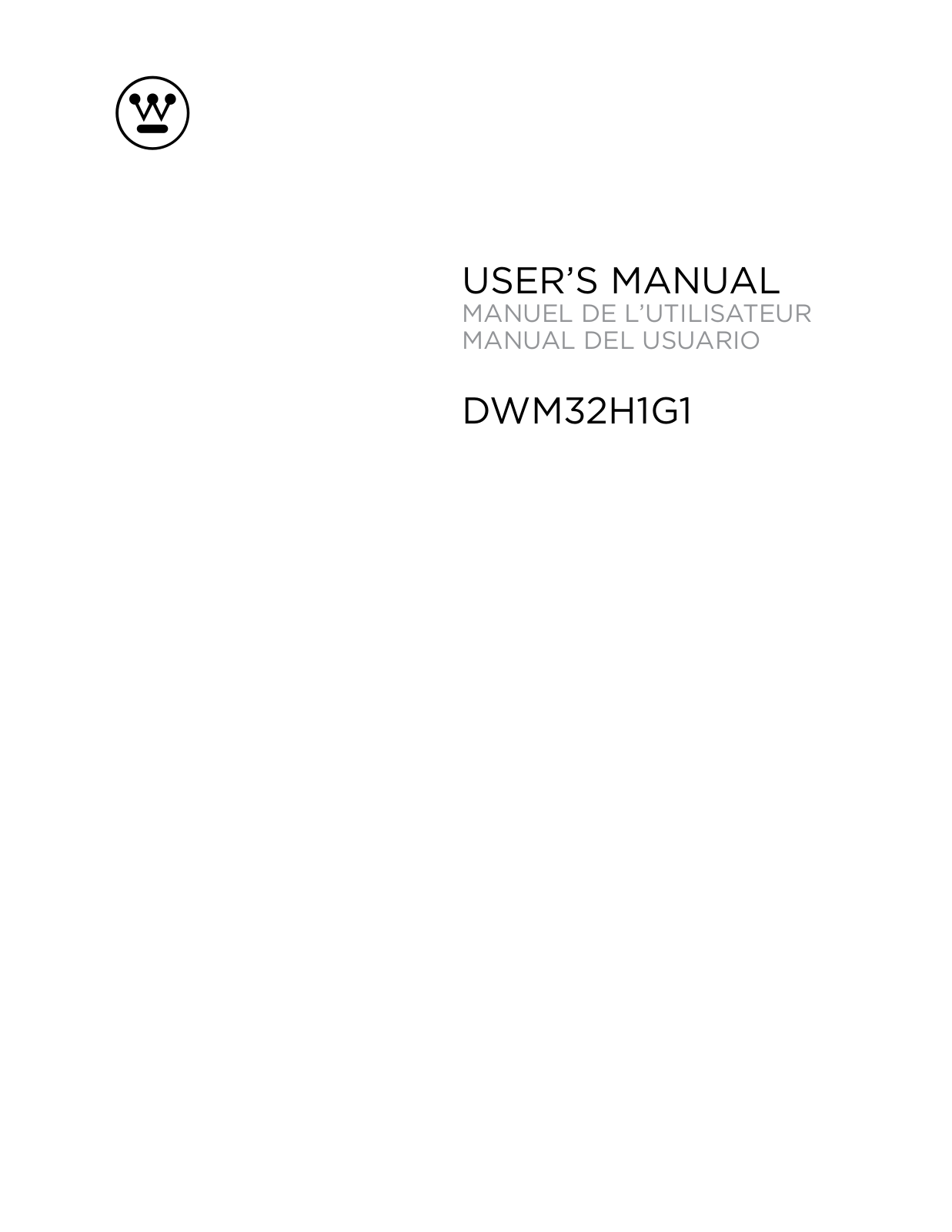 Westinghouse Digital DWM32H1G1 User Manual