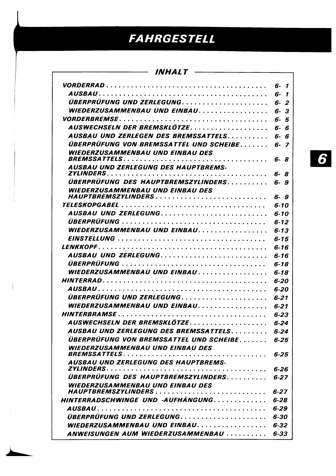 Suzuki DR350 Service Manual 06 Fahrgestell