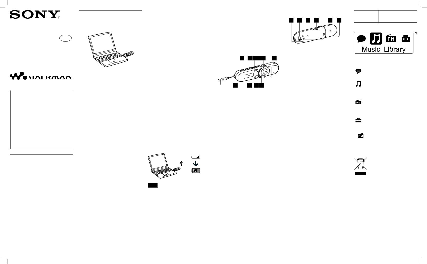 Sony NWZ-B162, NWZ-B163, NWZ-B162F, NWZ-B163F User Manual