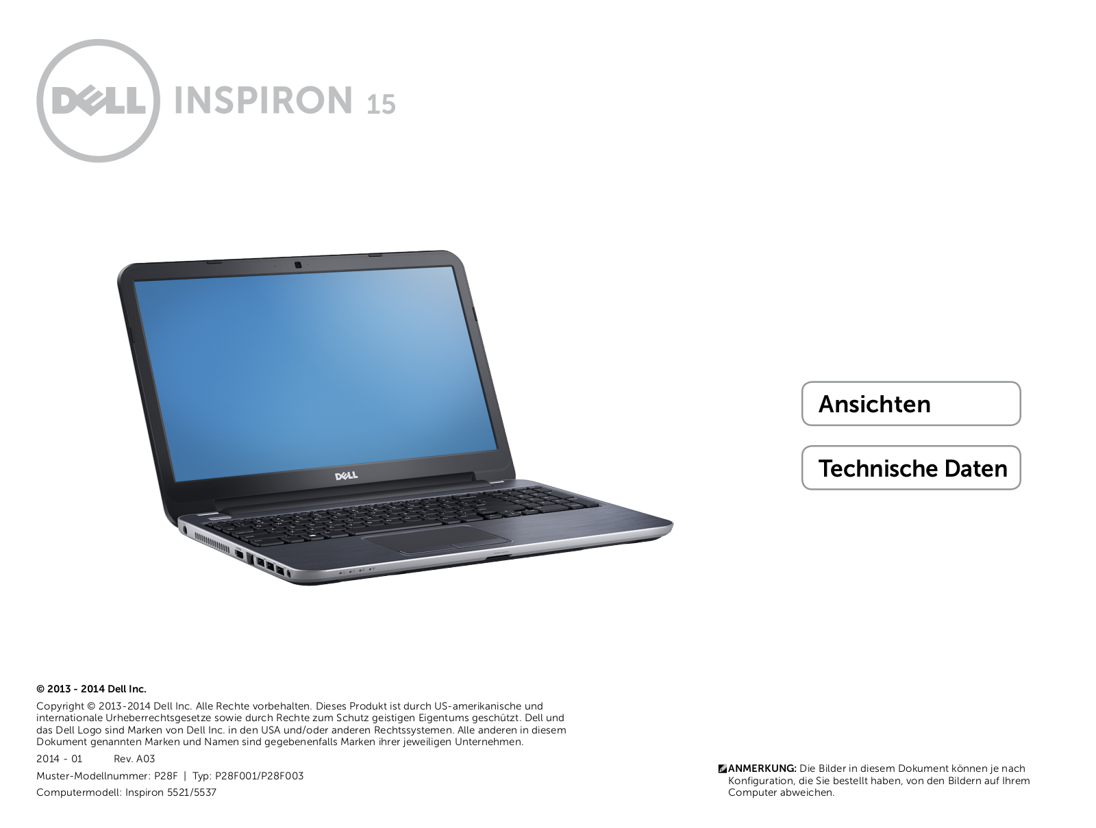 Dell Inspiron 15R 5521 User Manual