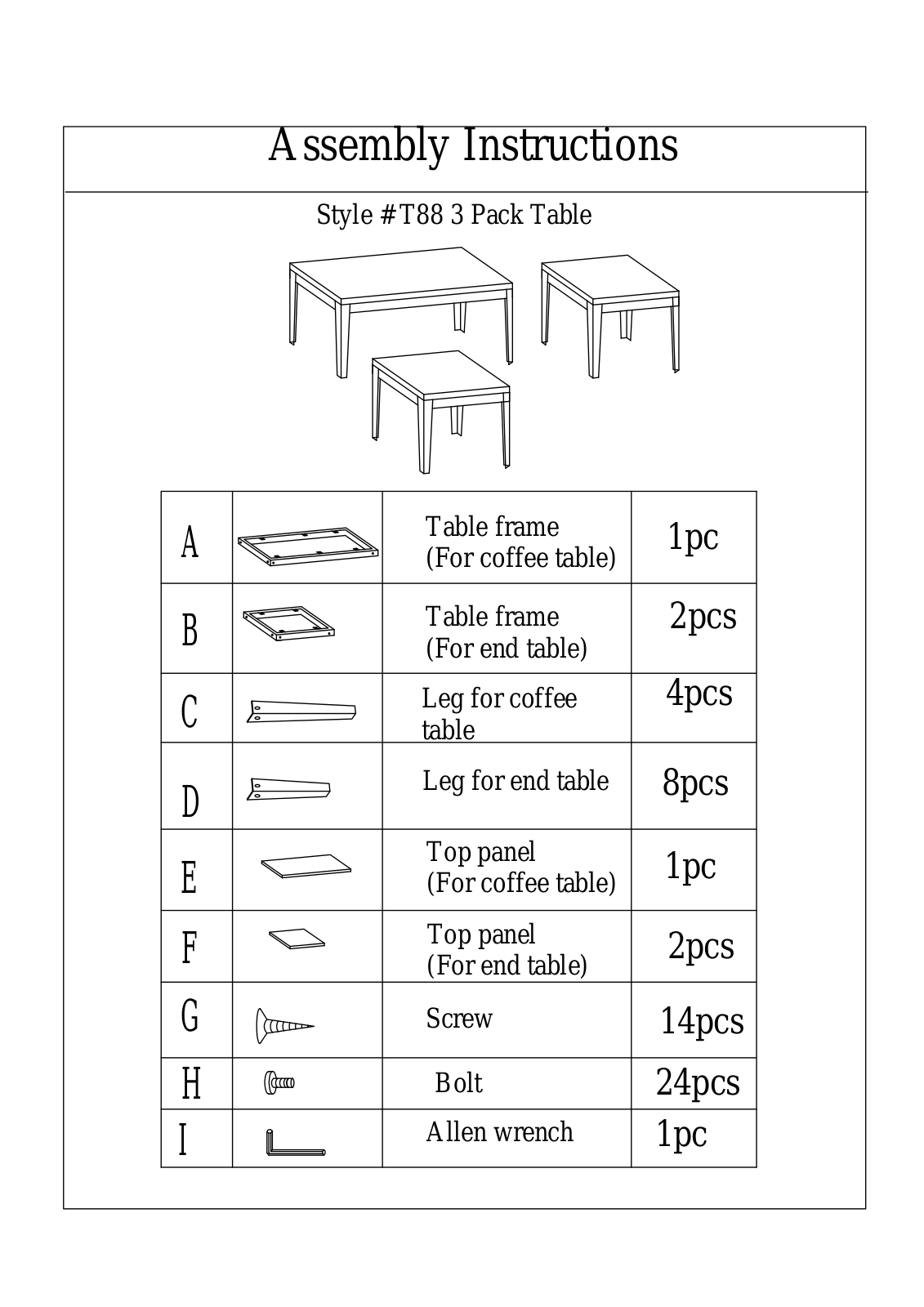 InRoom Designs IRD1853 Assembly - ManualMachine.com