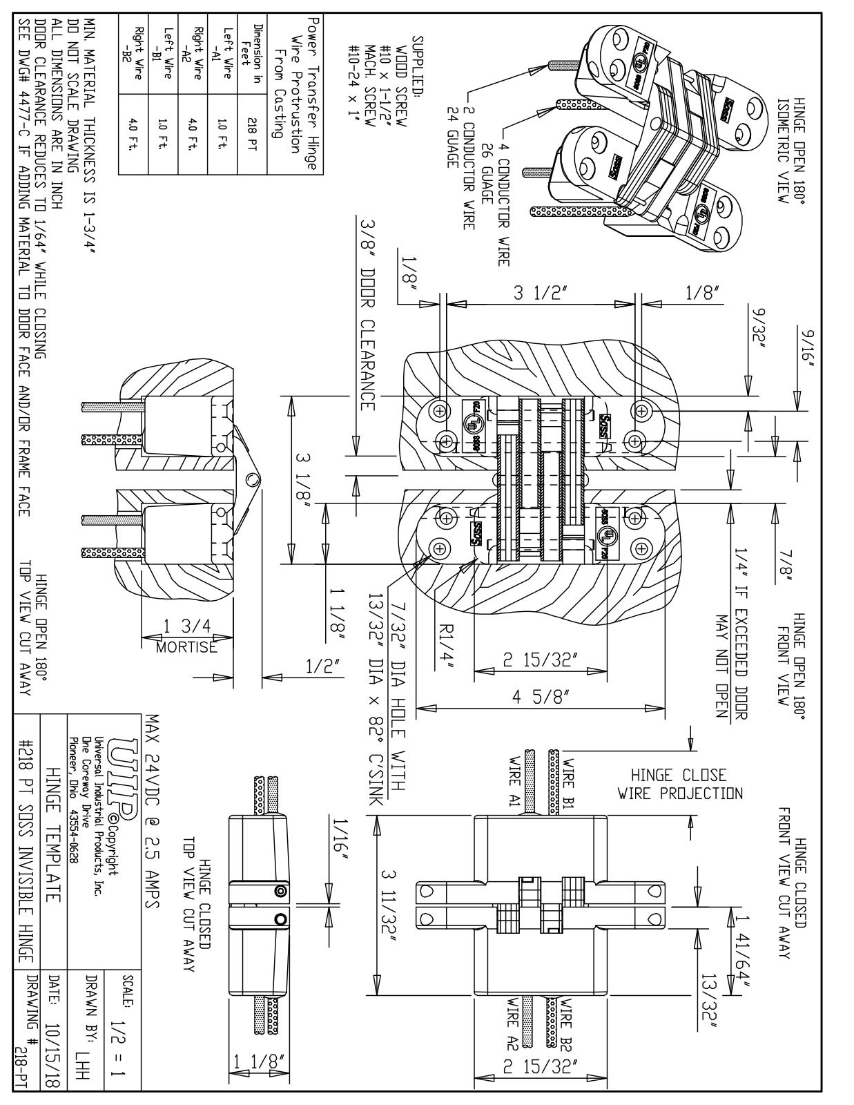 SOSS RVW10014 Specifications - ManualMachine.com