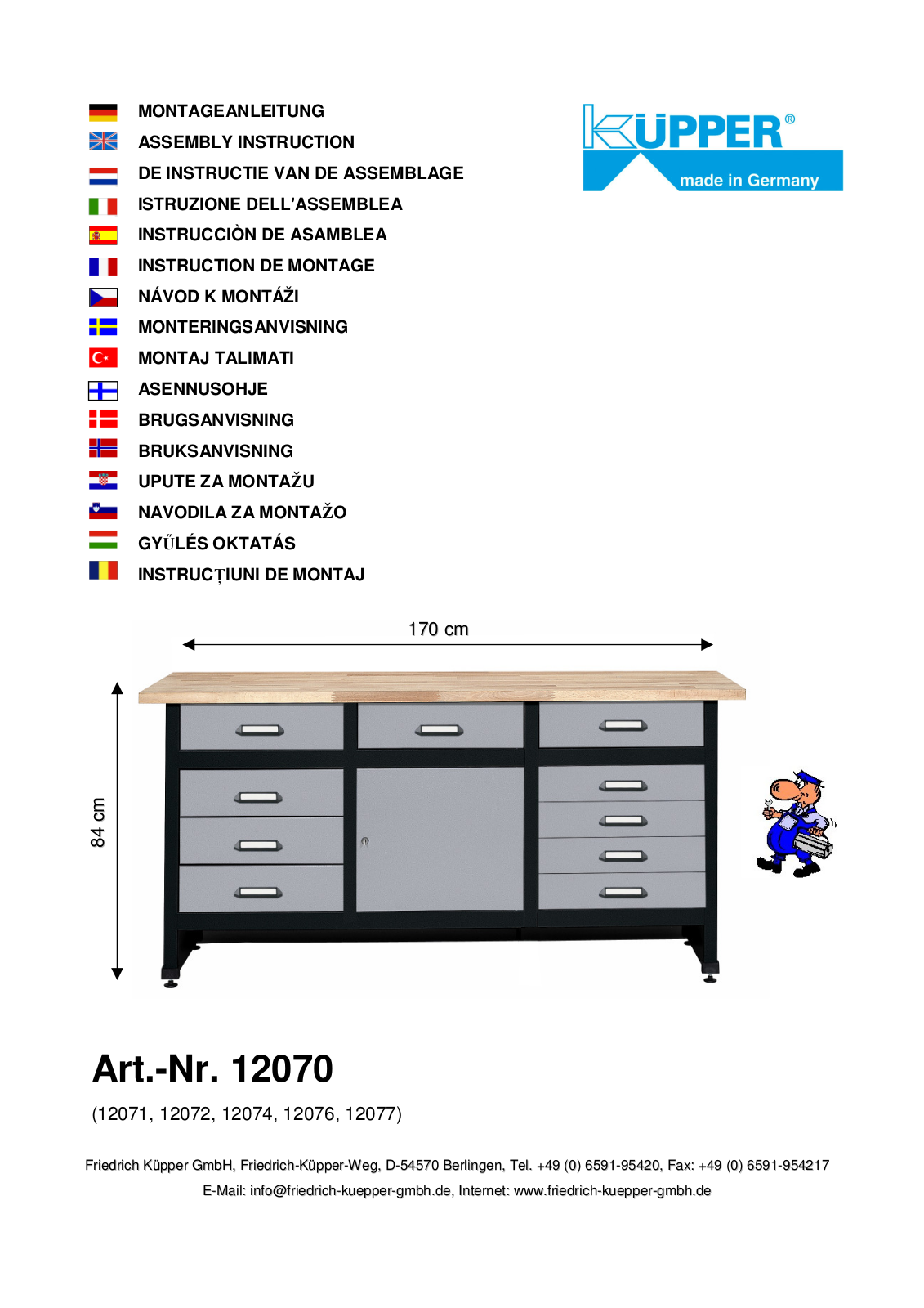 Küpper 12071, 12072, 12074, 12076, 12077 User guide