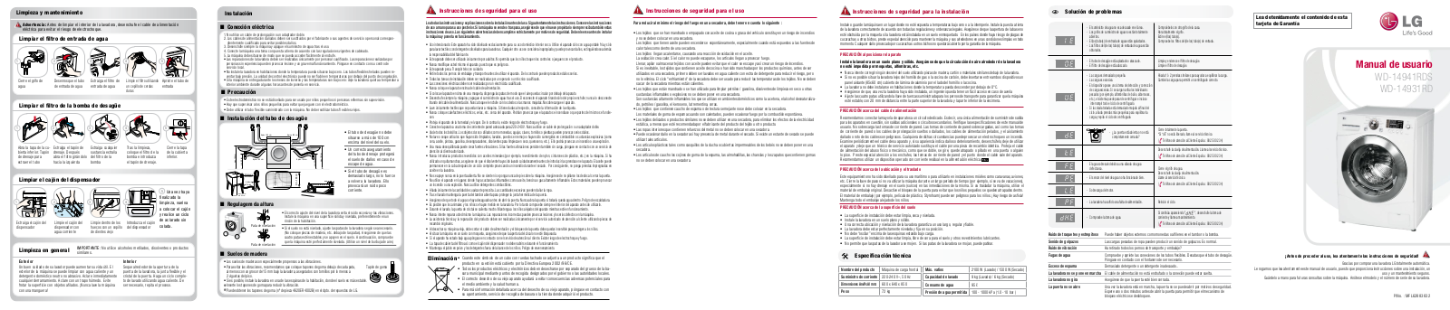 LG WD-14931RD User Manual