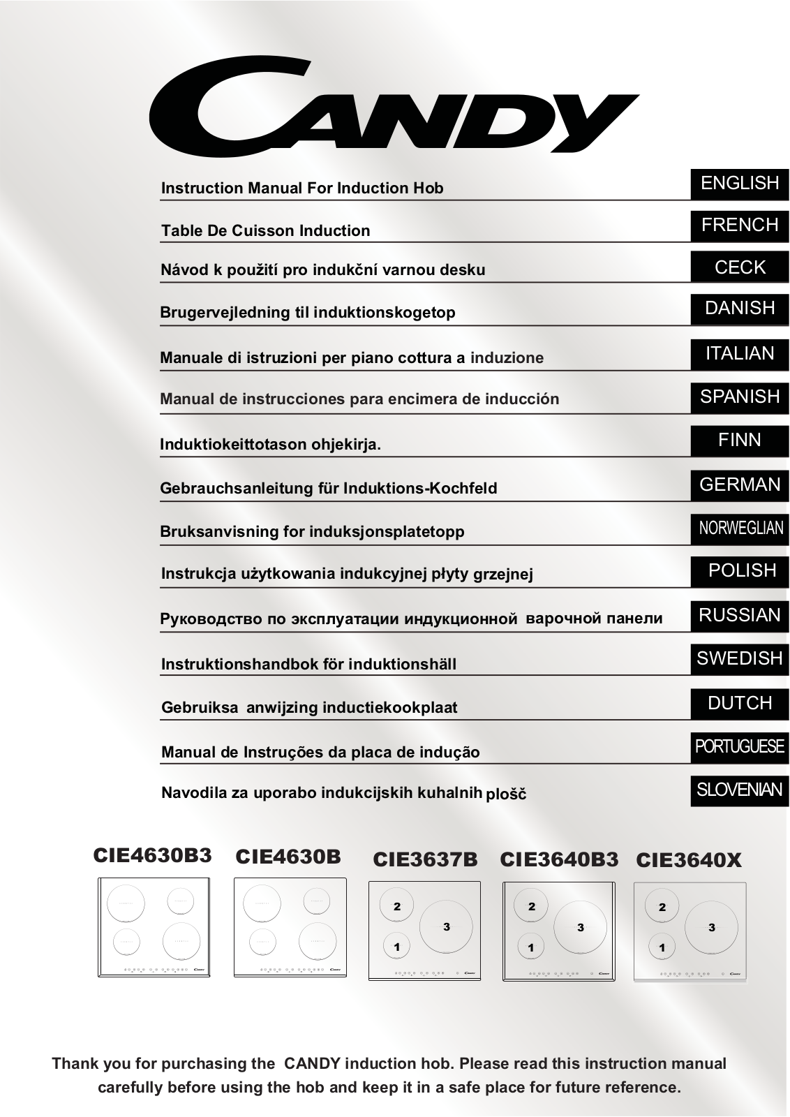 CANDY CIE 4630 User Manual