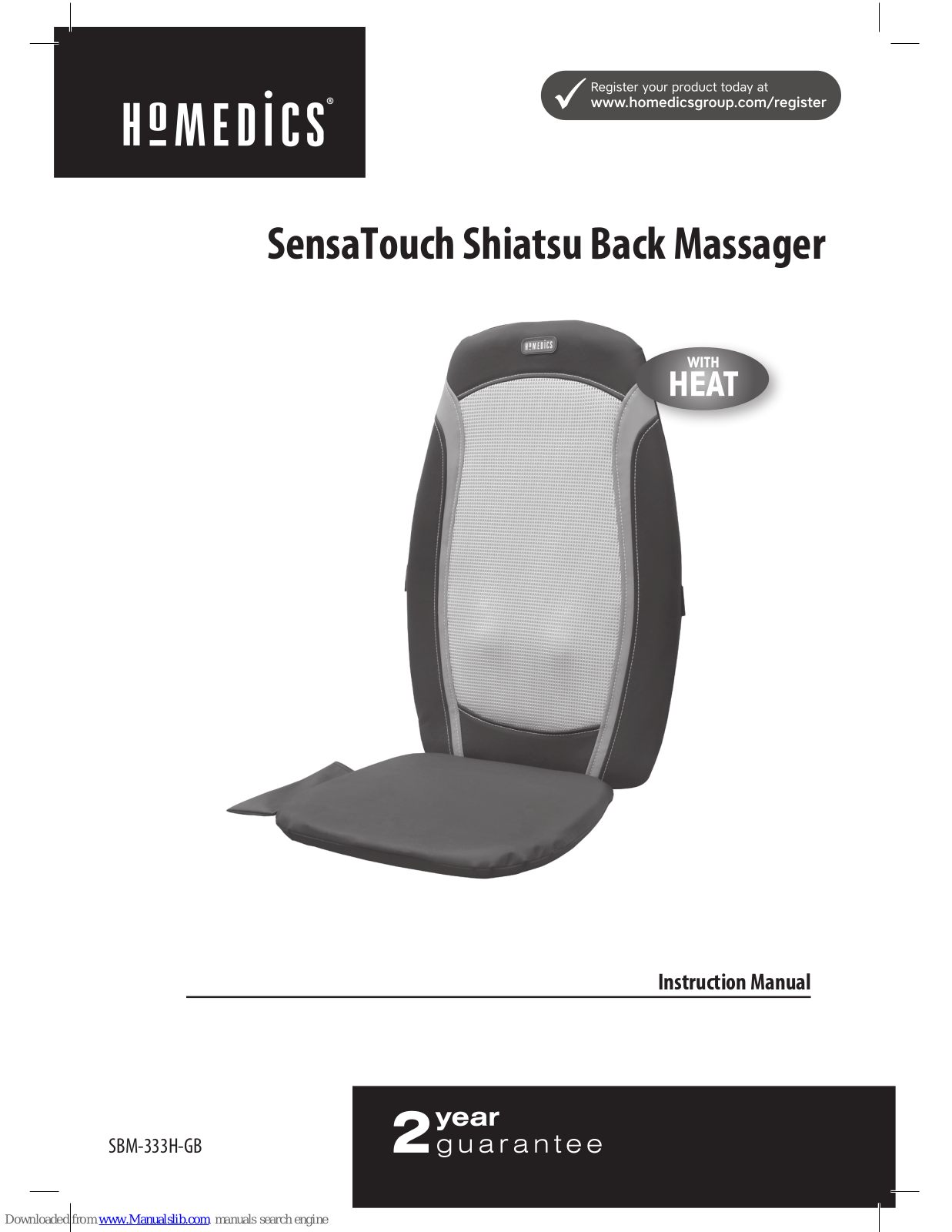 HoMedics SBM-333H-GB Instruction Manual