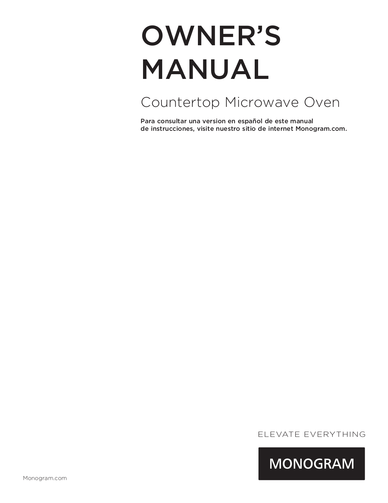 Monogram ZEM115SJSS User Manual