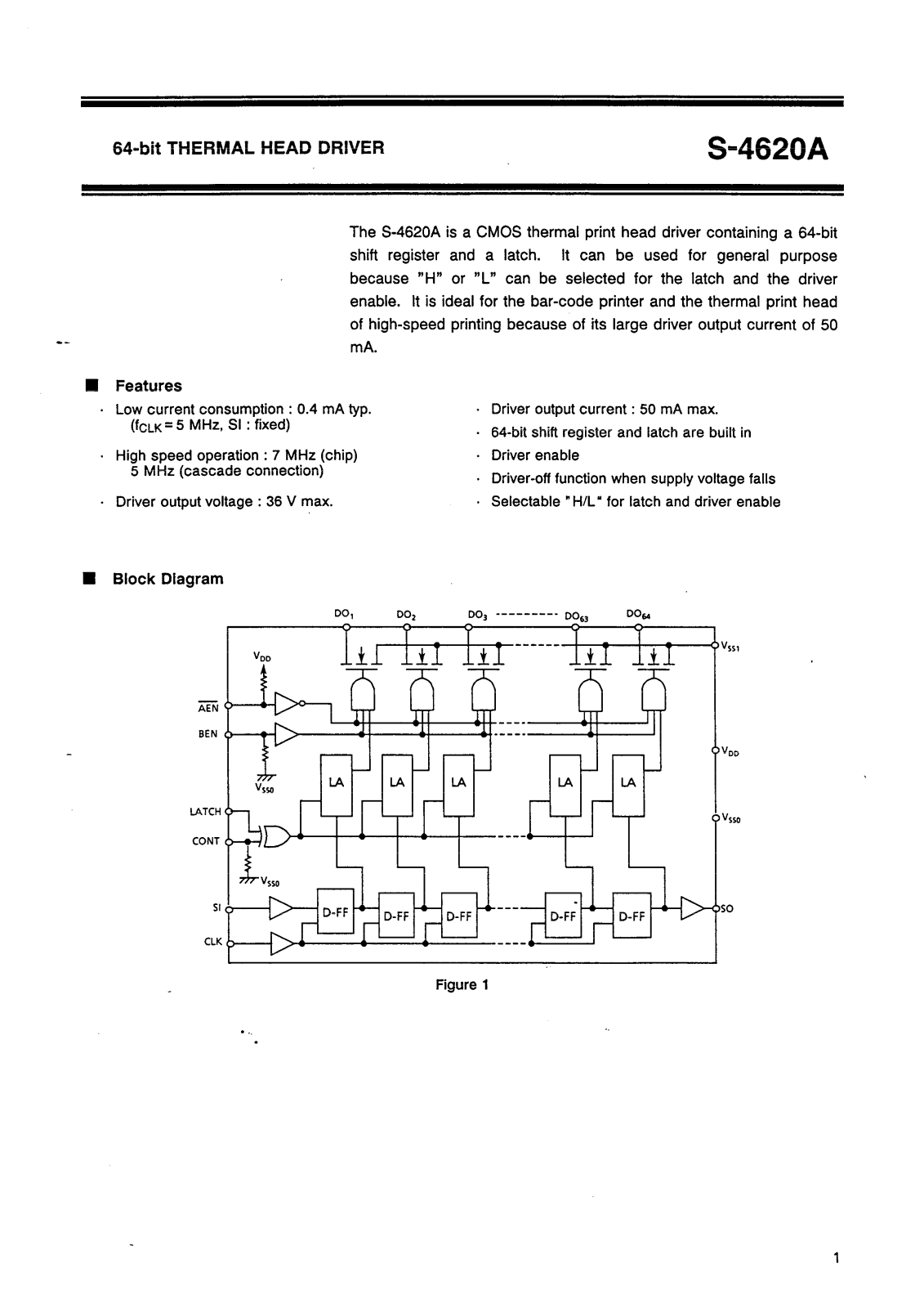 Epson S-4620A Datasheet